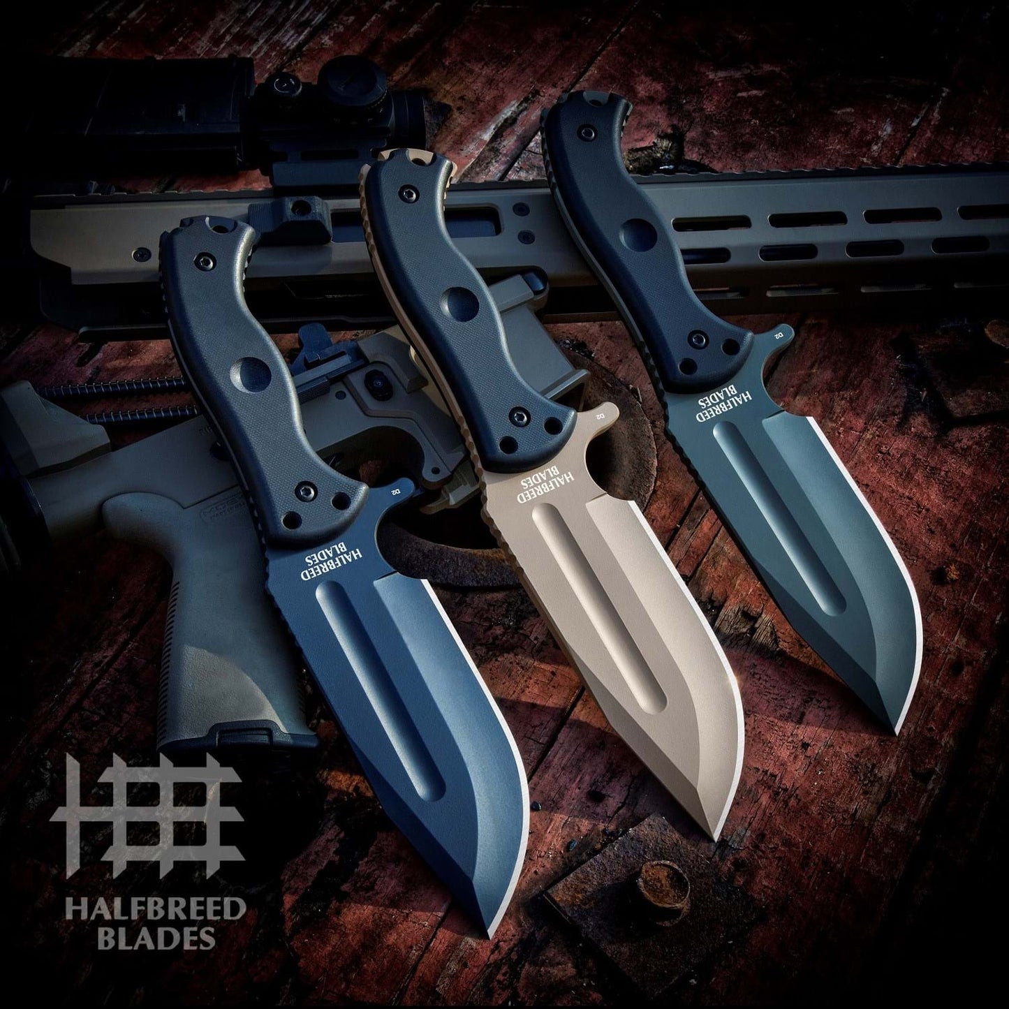 Halfbreed Blades LBK-01 Black Large Bush Knife 5