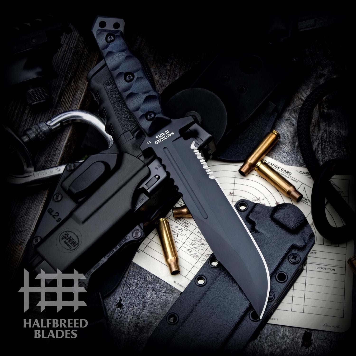 Halfbreed Blades LIK 01 Gen 2 Messer Large Infantry Knife Black Halfbreed Blades LIK 01 Gen 2 Messer Large Infantry Knife Black