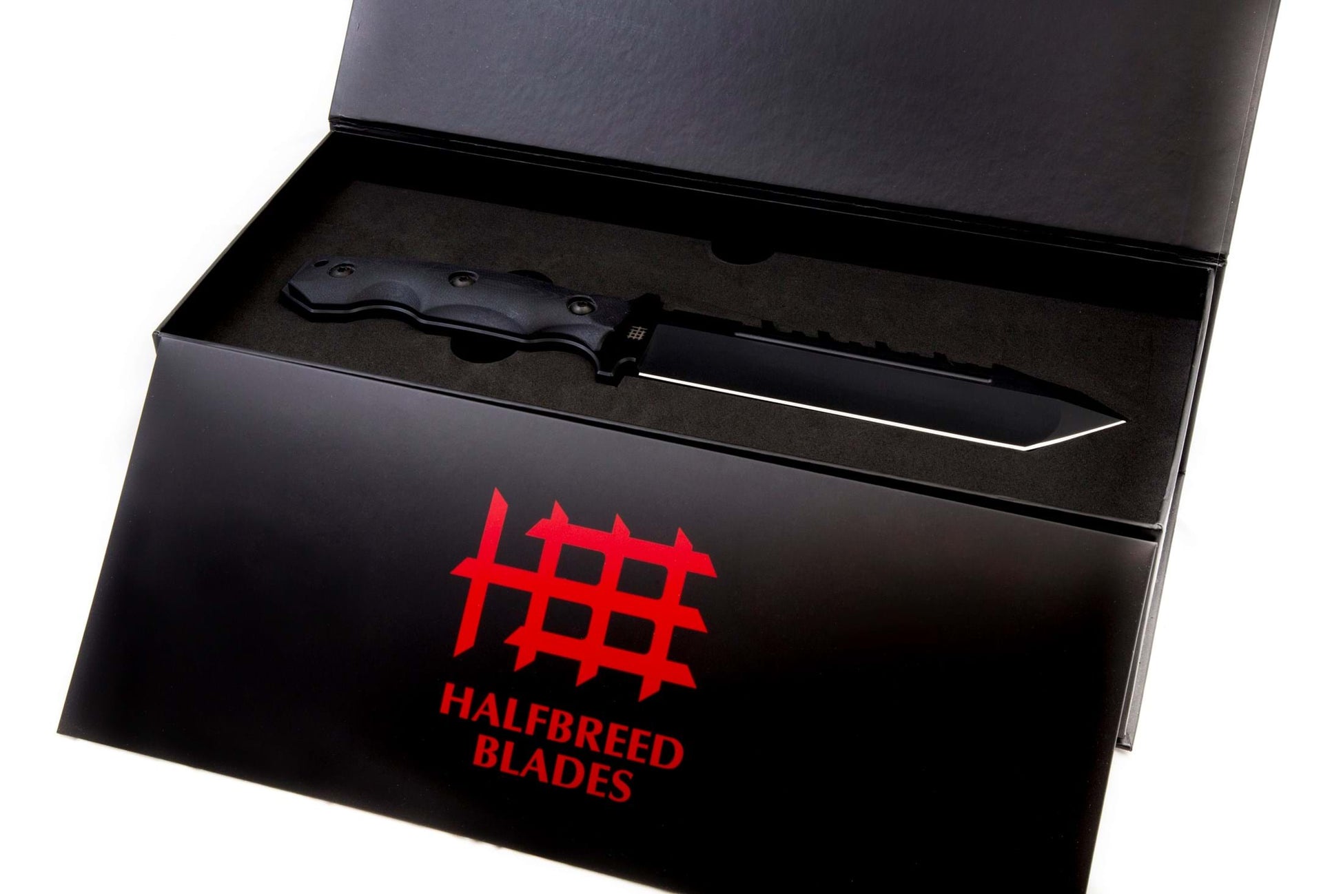Halfbreed Blades LSK-02 Black Large Survival Knife Tanto Point 4