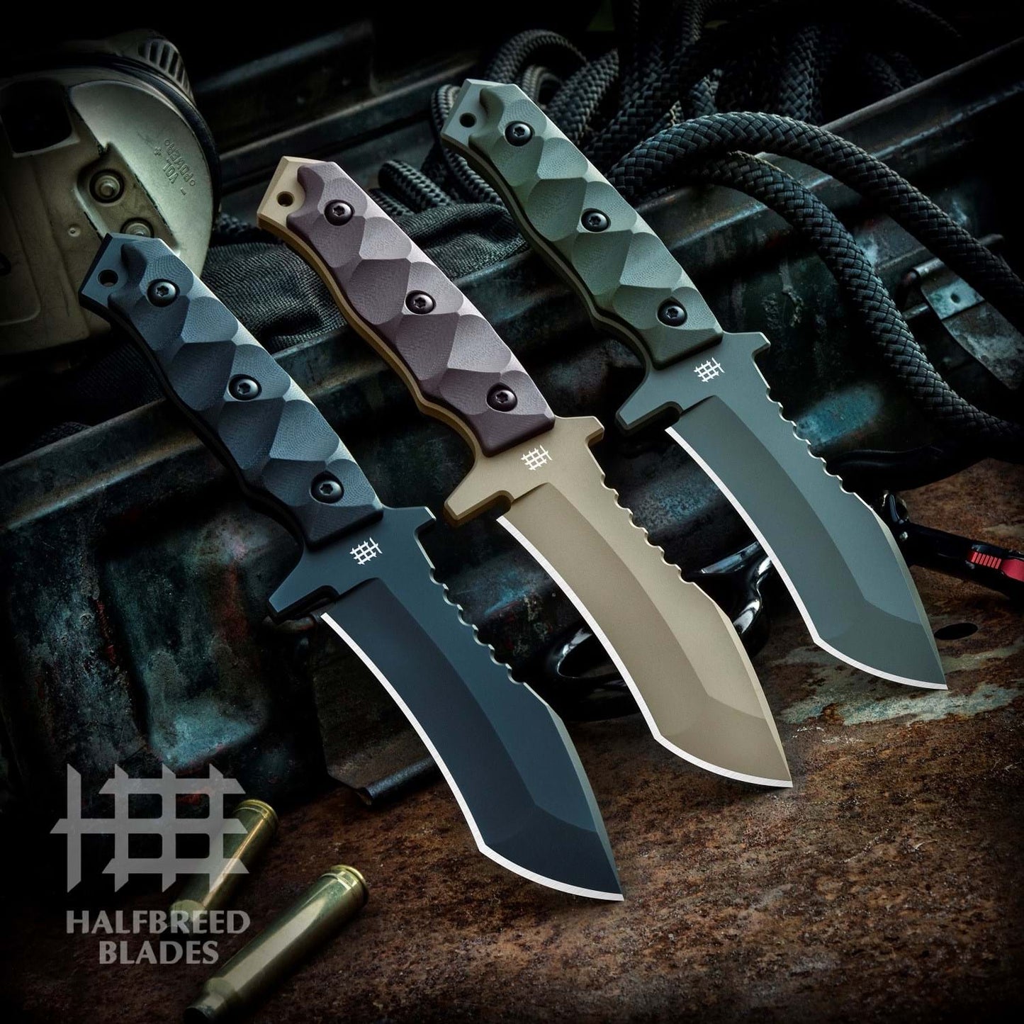 Halfbreed Blades MCK-02 DE Dark Earth Medium Clearance Knife K110/D2