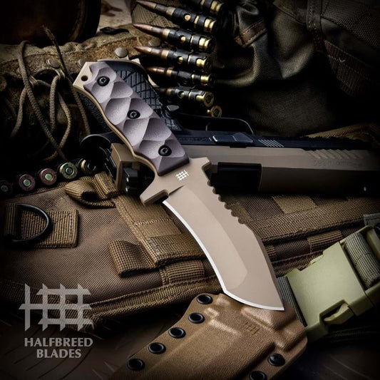 Halfbreed Blades MCK-02 DE Dark Earth Medium Clearance Knife 1