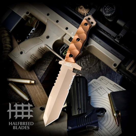 Halfbreed Blades MIK-02 Gen-2 Medium Infantry Knife Dark Earth 1