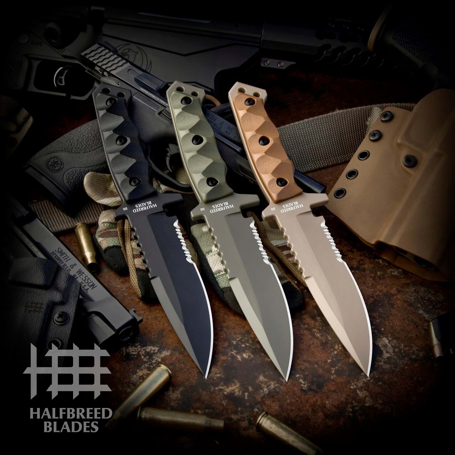 Halfbreed Blades MIK-03 Gen-2 Medium Infantry Knife Dark Earth 2