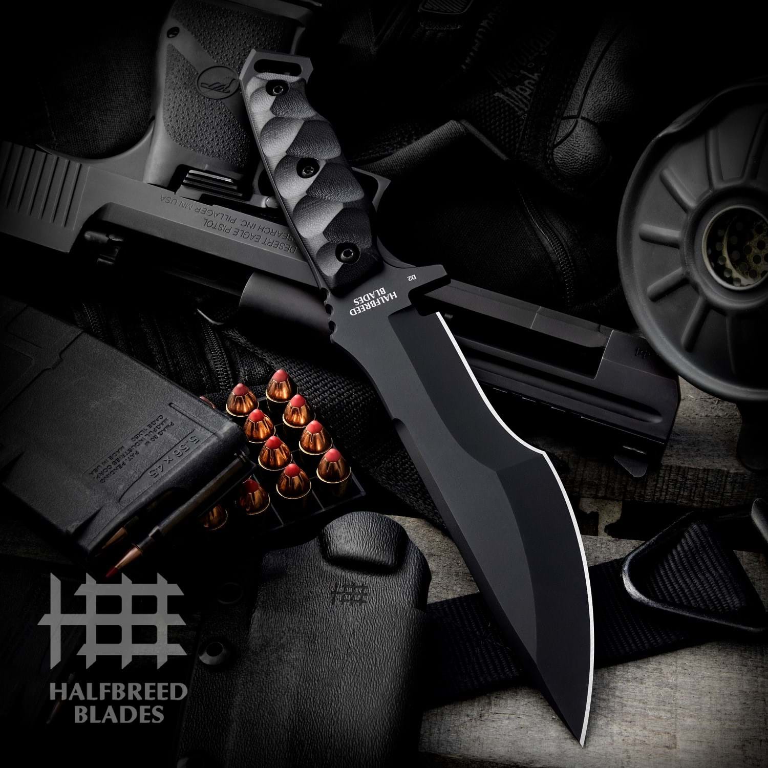 Halfbreed Blades MIK-08 Black Medium Infantry Knife 1