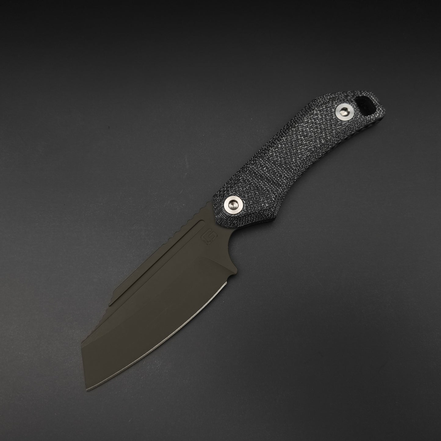 Half Face Blades Saxon Black Canvas Micarta, OD Green 2