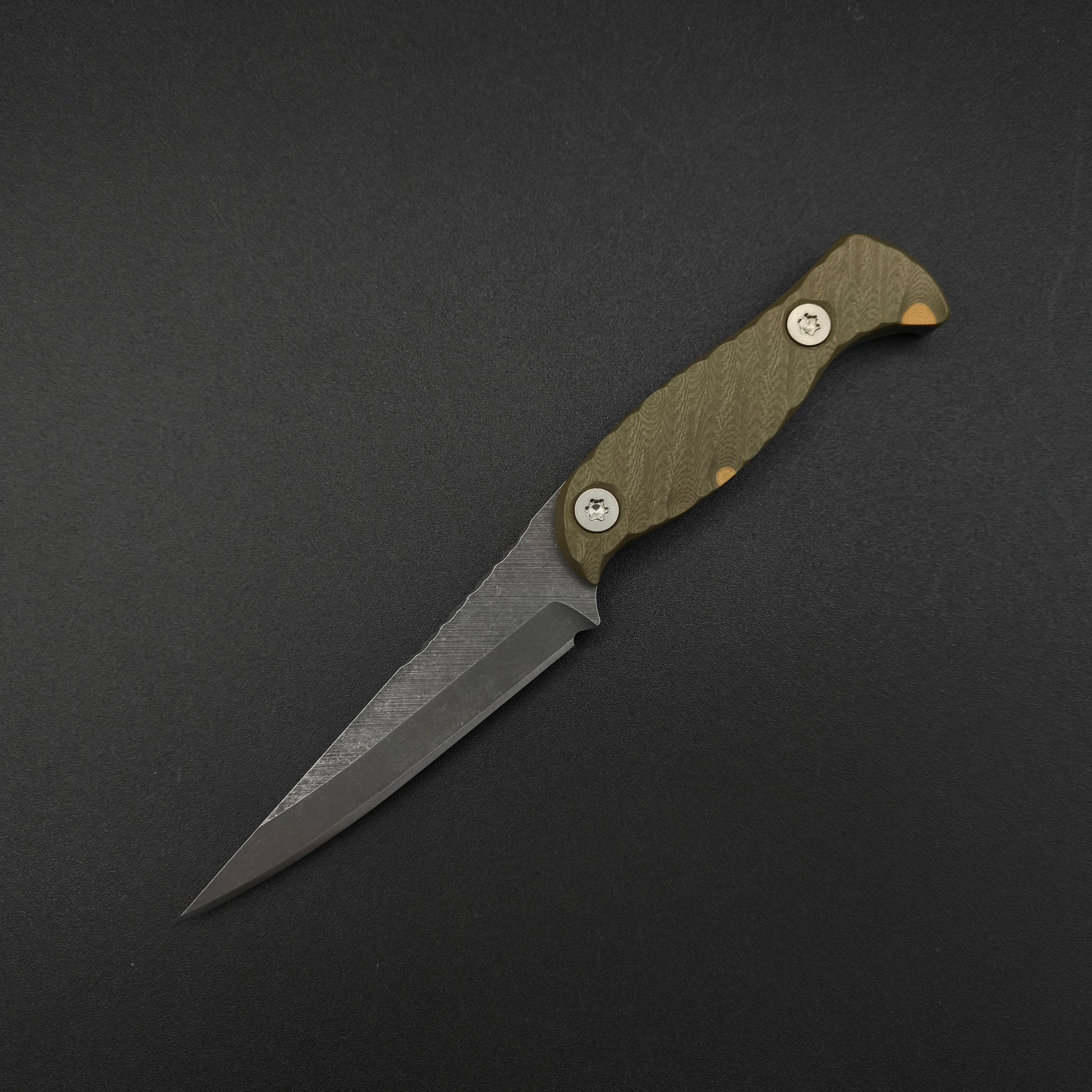 Half Face Blades Congressman OD Green and Coyote G10, stonewashed 2