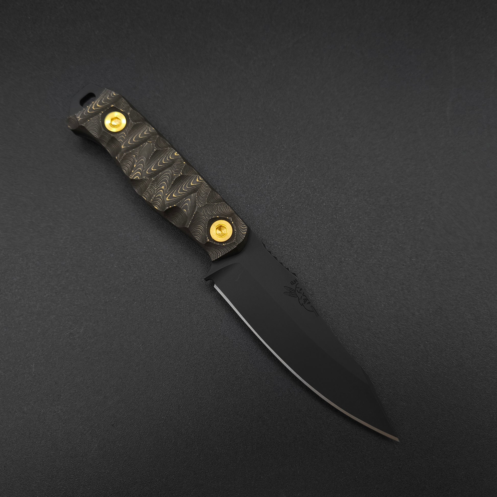 Half Face Blades Field Knife Jr Gold Camo FAT Carbon 1