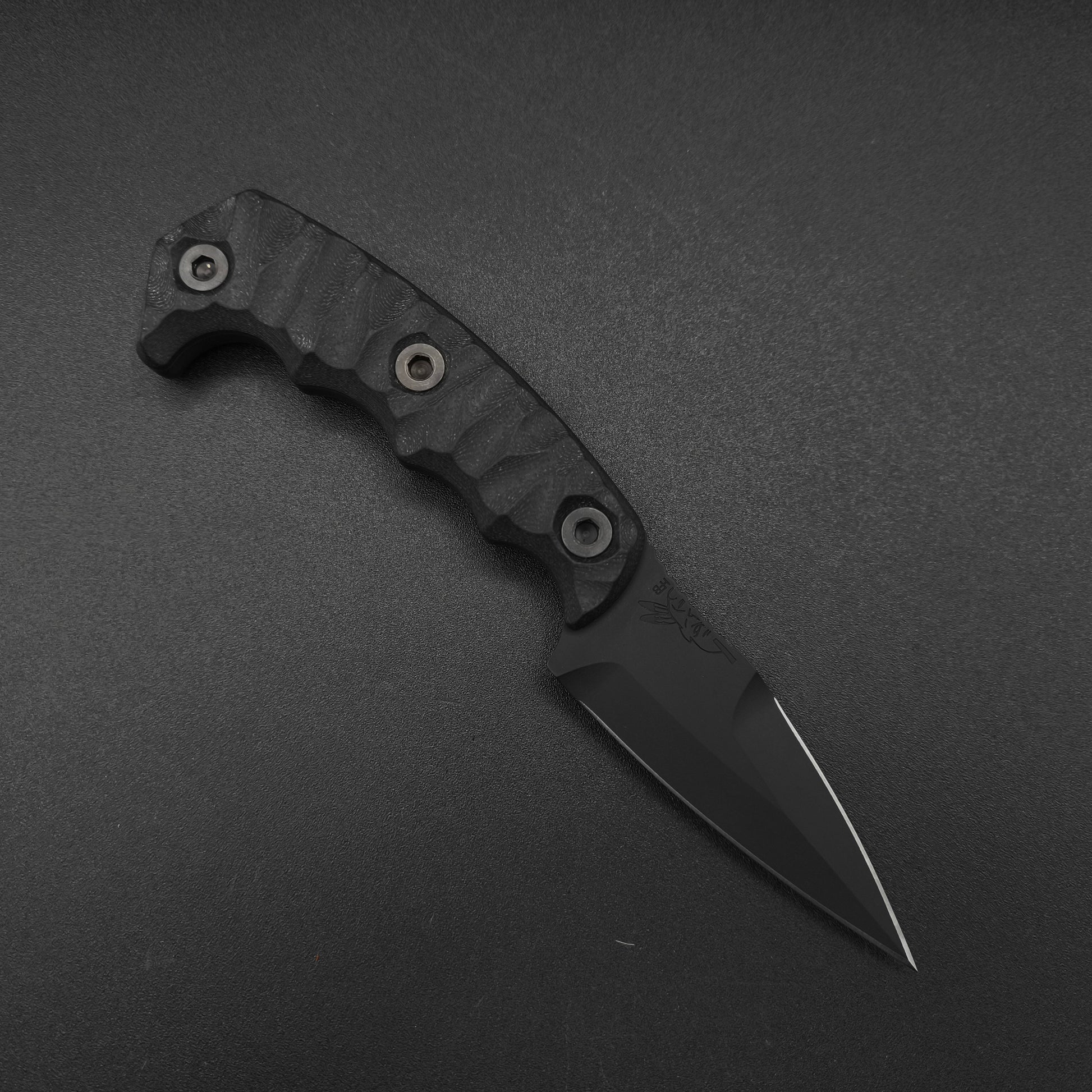 Half Face Blades HUMINT 3" Black G10 1