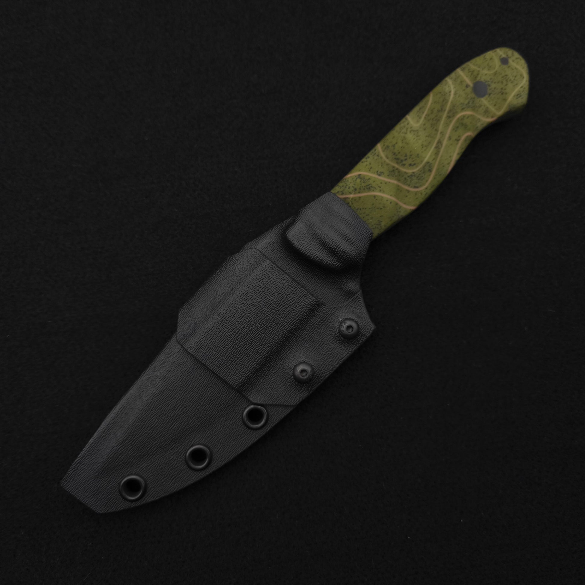 Half Face Blades Field Knife OD Green Topo GripX 5