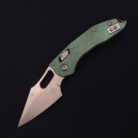 Microtech Stitch Ram Lok Antique Green Stonewash Marfione Select