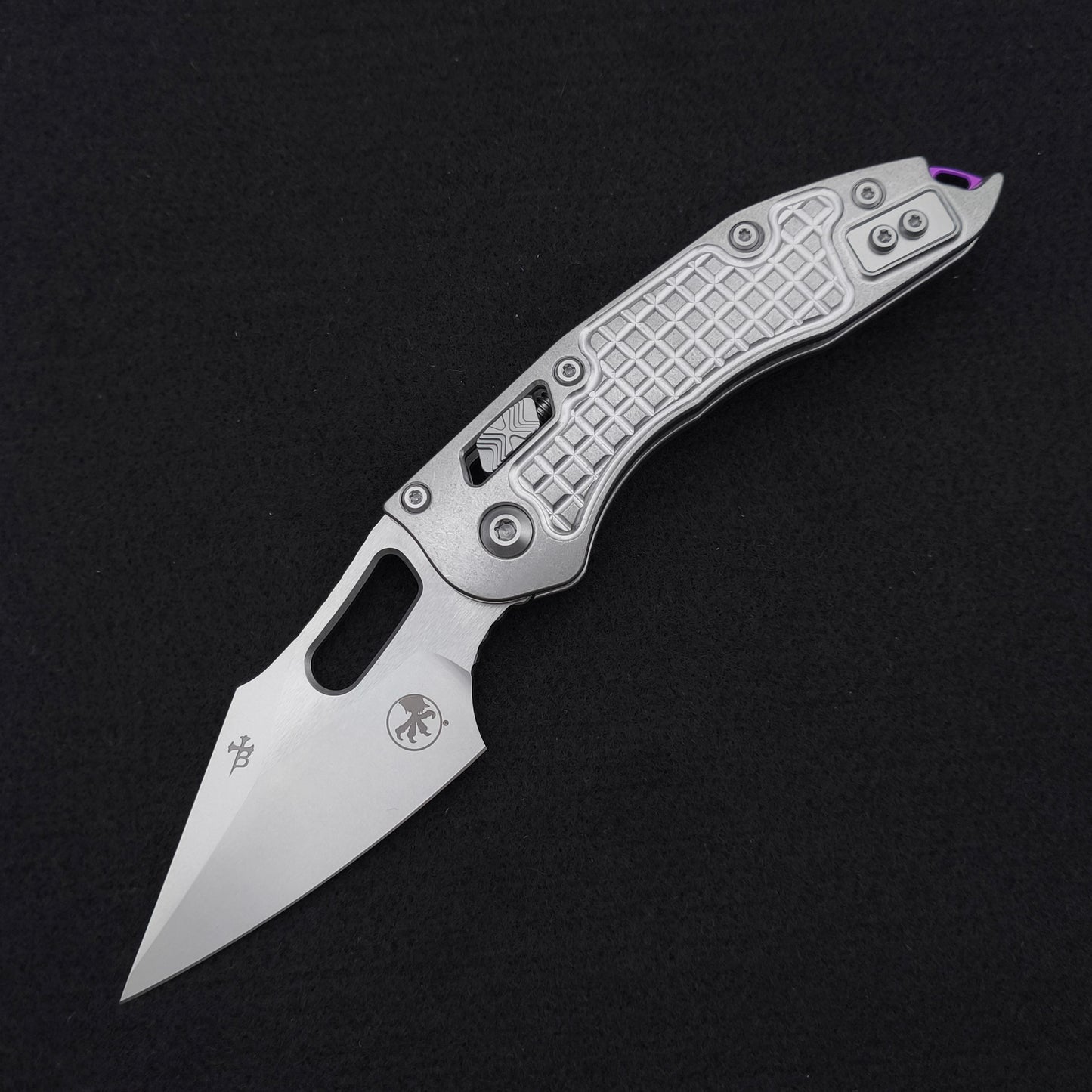 Microtech Stitch Ram Lok Frag Stonewash Marfione Select Purple
