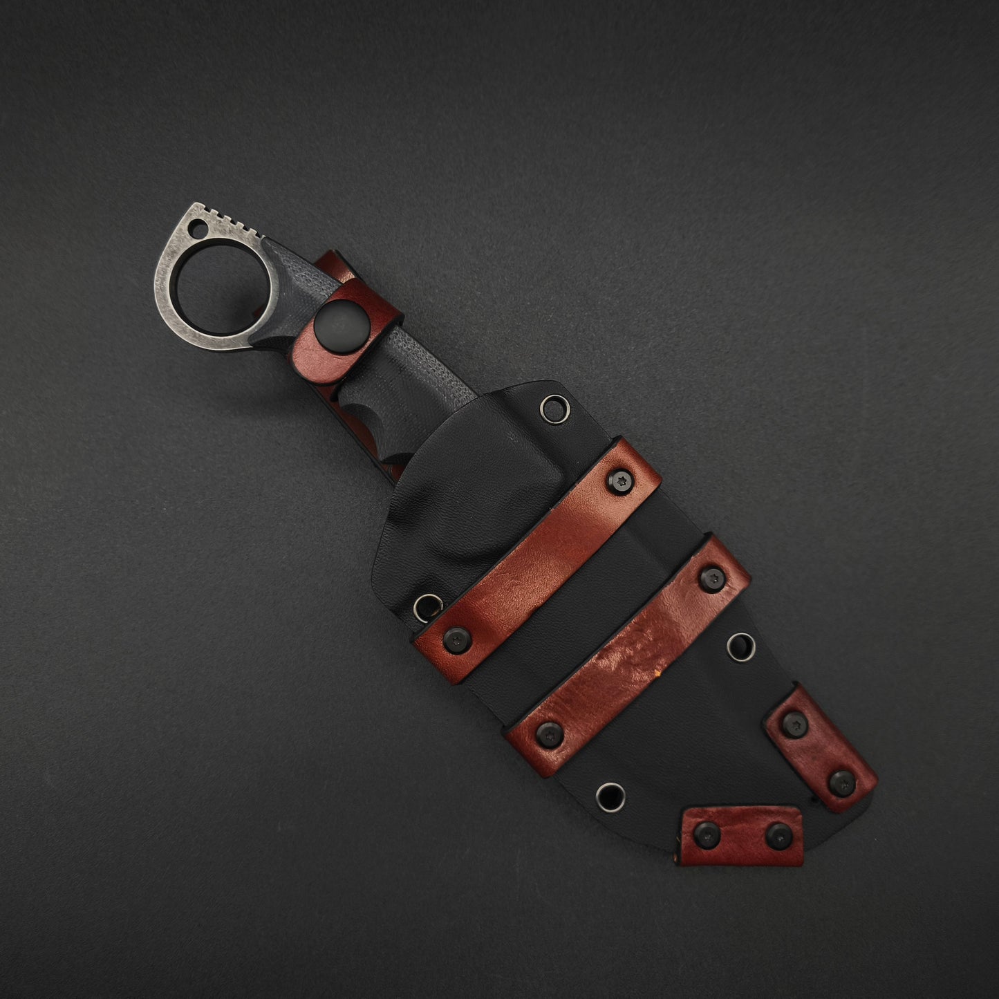 ADV Ring Bowie All Black G-10 D2 Steel