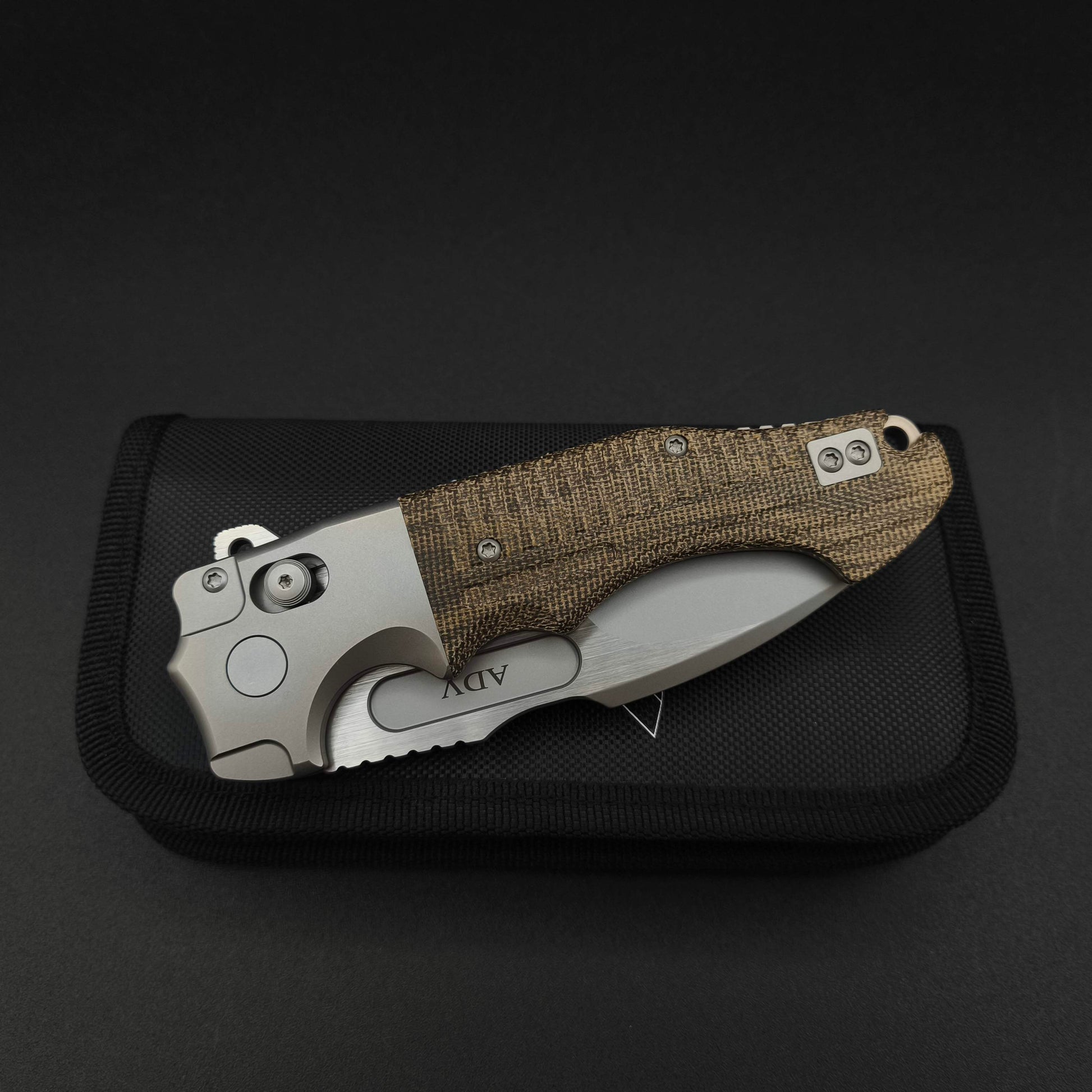 ADV Bullshark Gen 2, Titanium and Micarta 3
