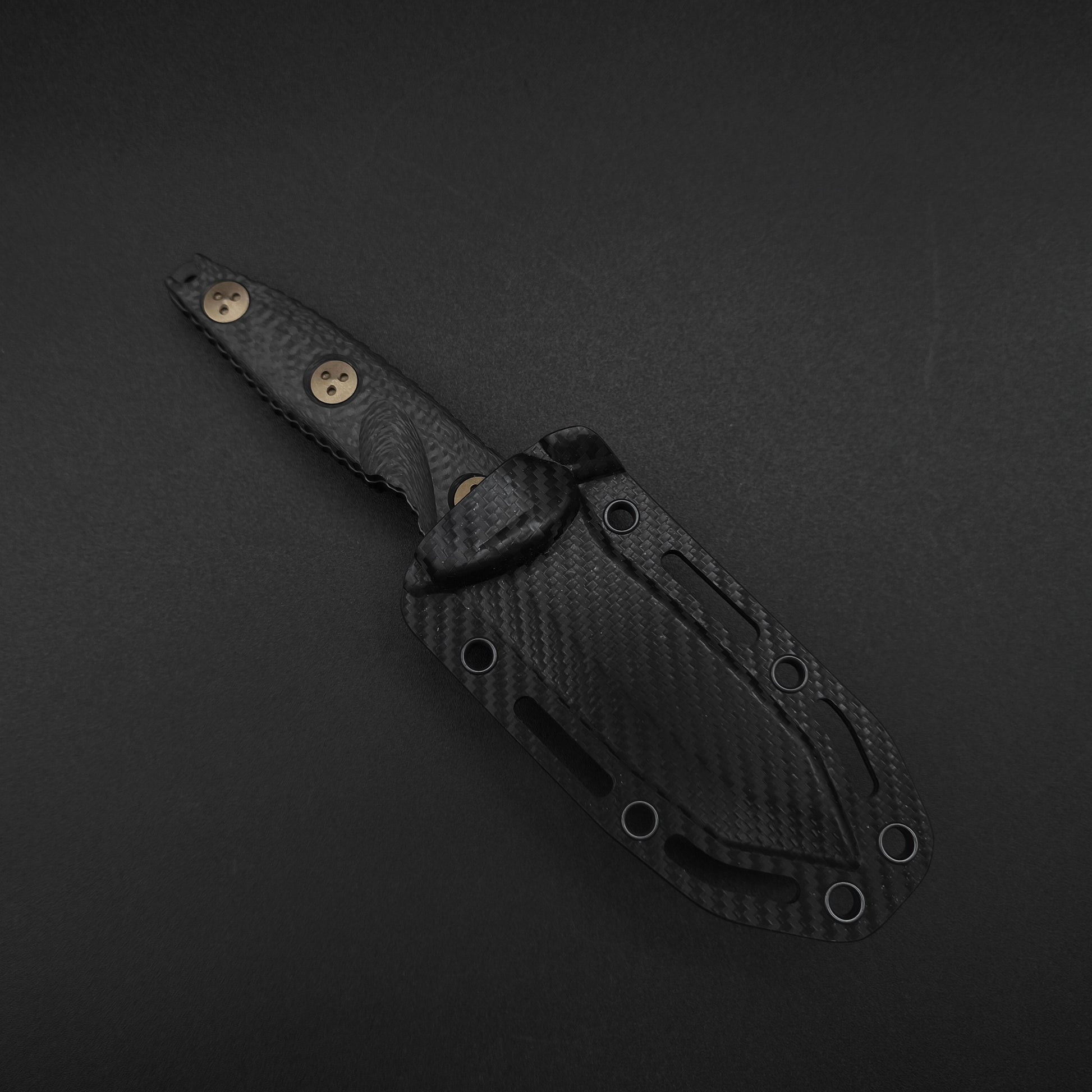 Microtech Knives Socom Alpha Mini T/E PS Black DLC CF 3