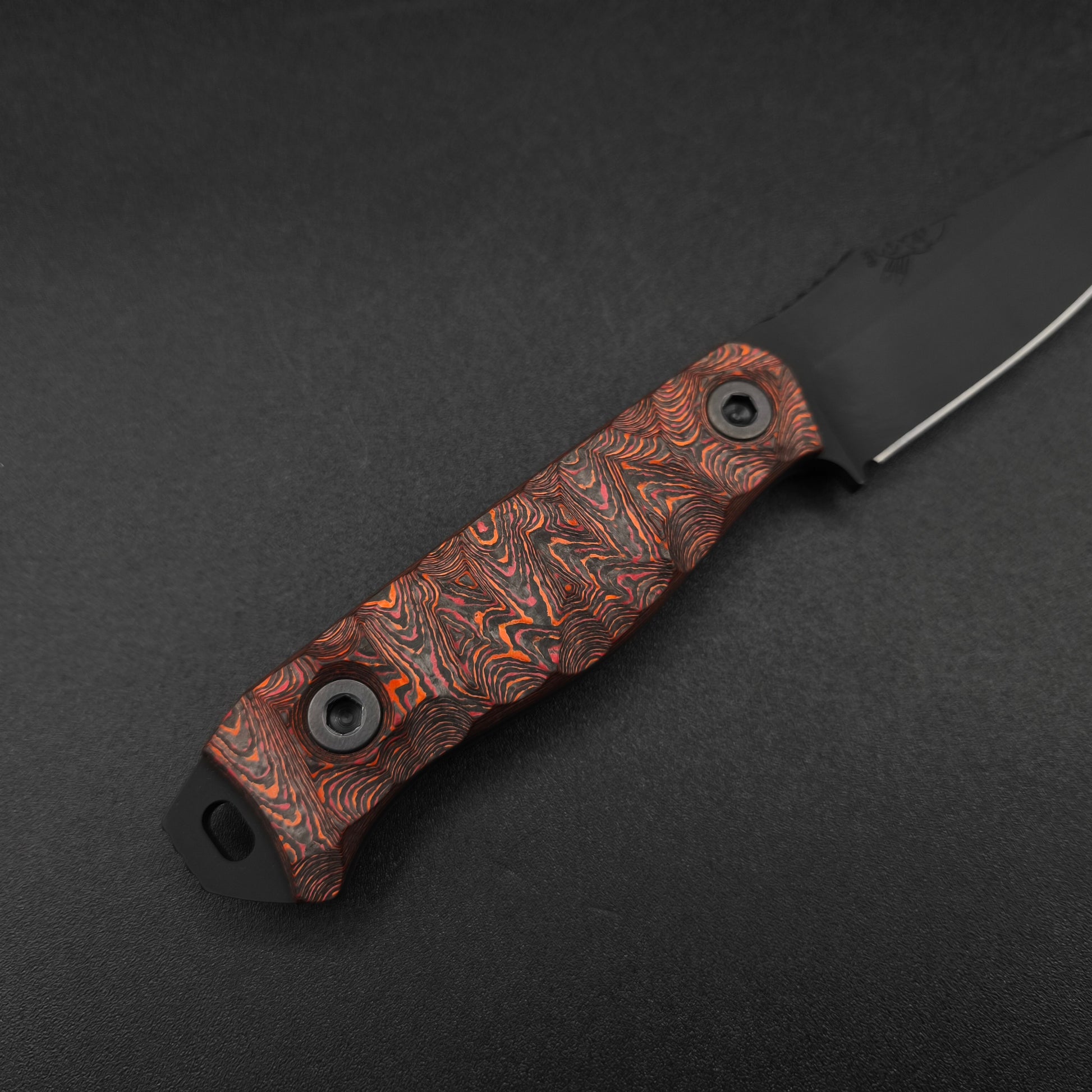 Half Face Blades Field Knife Jr Mars Valley Carbon, Armor Black Cerakote 3