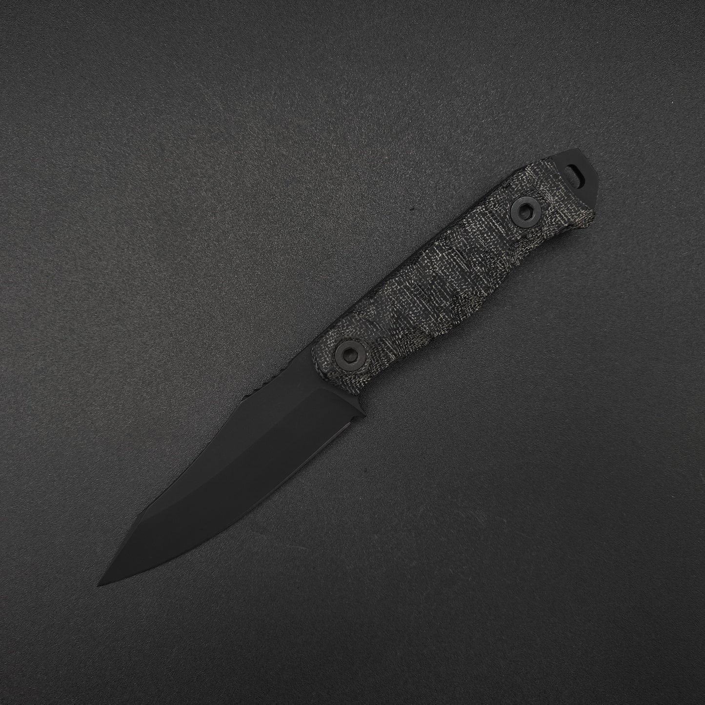 Half Face Blades Field Knife Jr Black Canvas Micarta, Armor Black 2