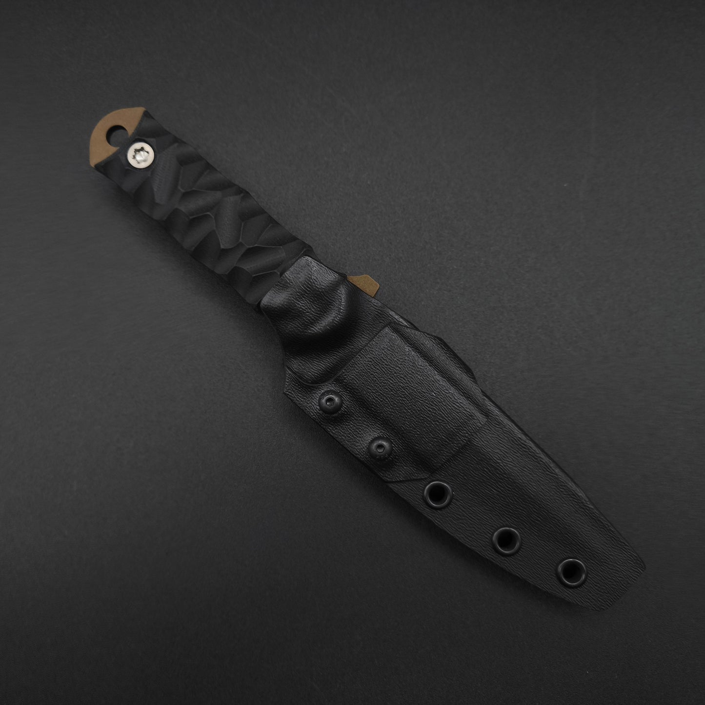 Half Face Blades Combat Dagger Black G10, Midnight Bronze 3