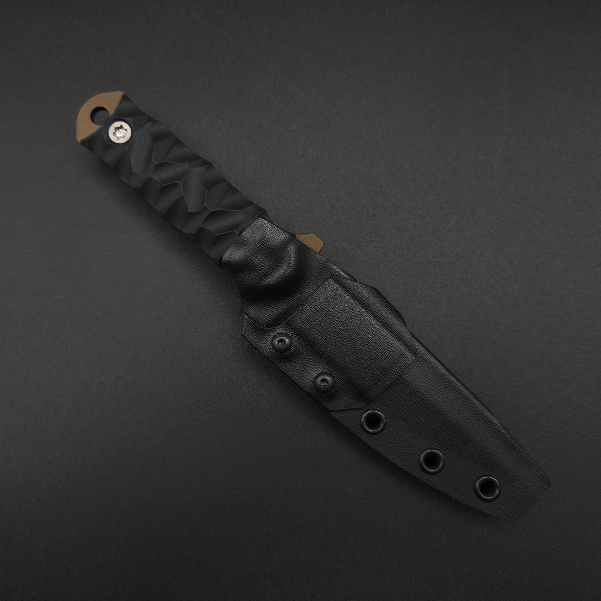 Half Face Blades Combat Dagger Black G10, Midnight Bronze 3