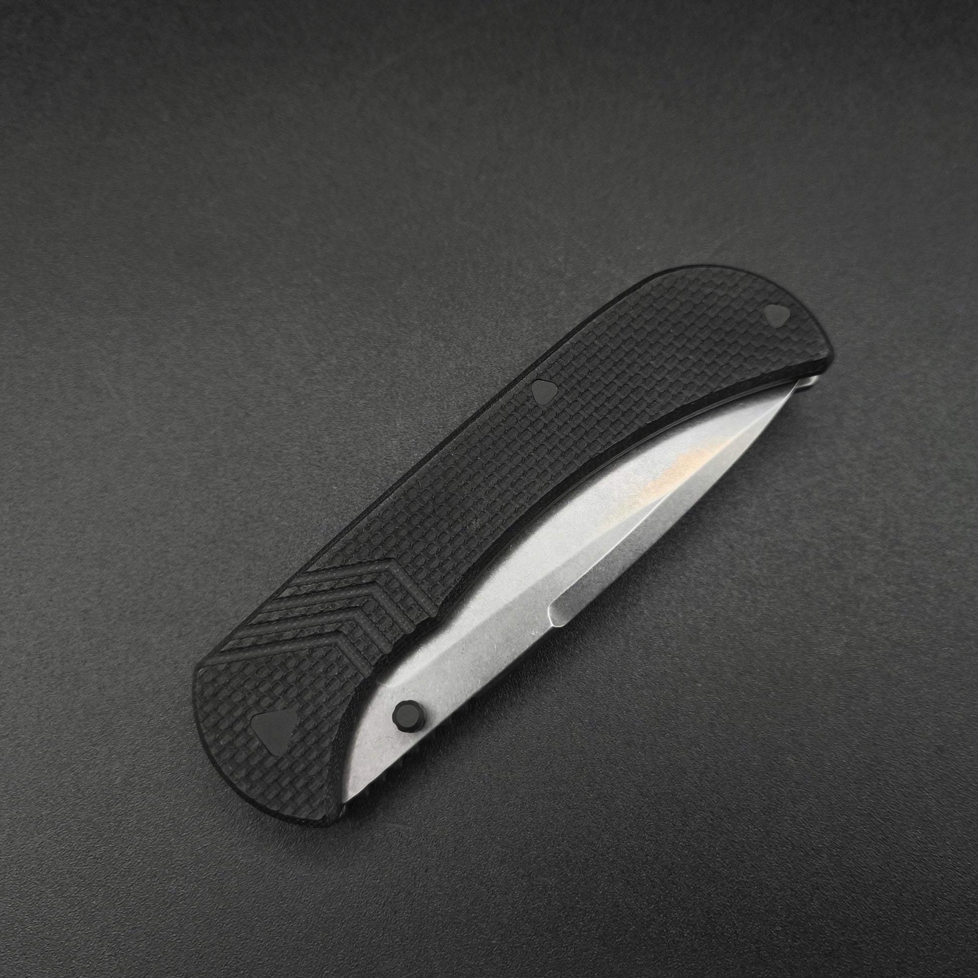 Half Face Blades Cav Folder Black G10 3