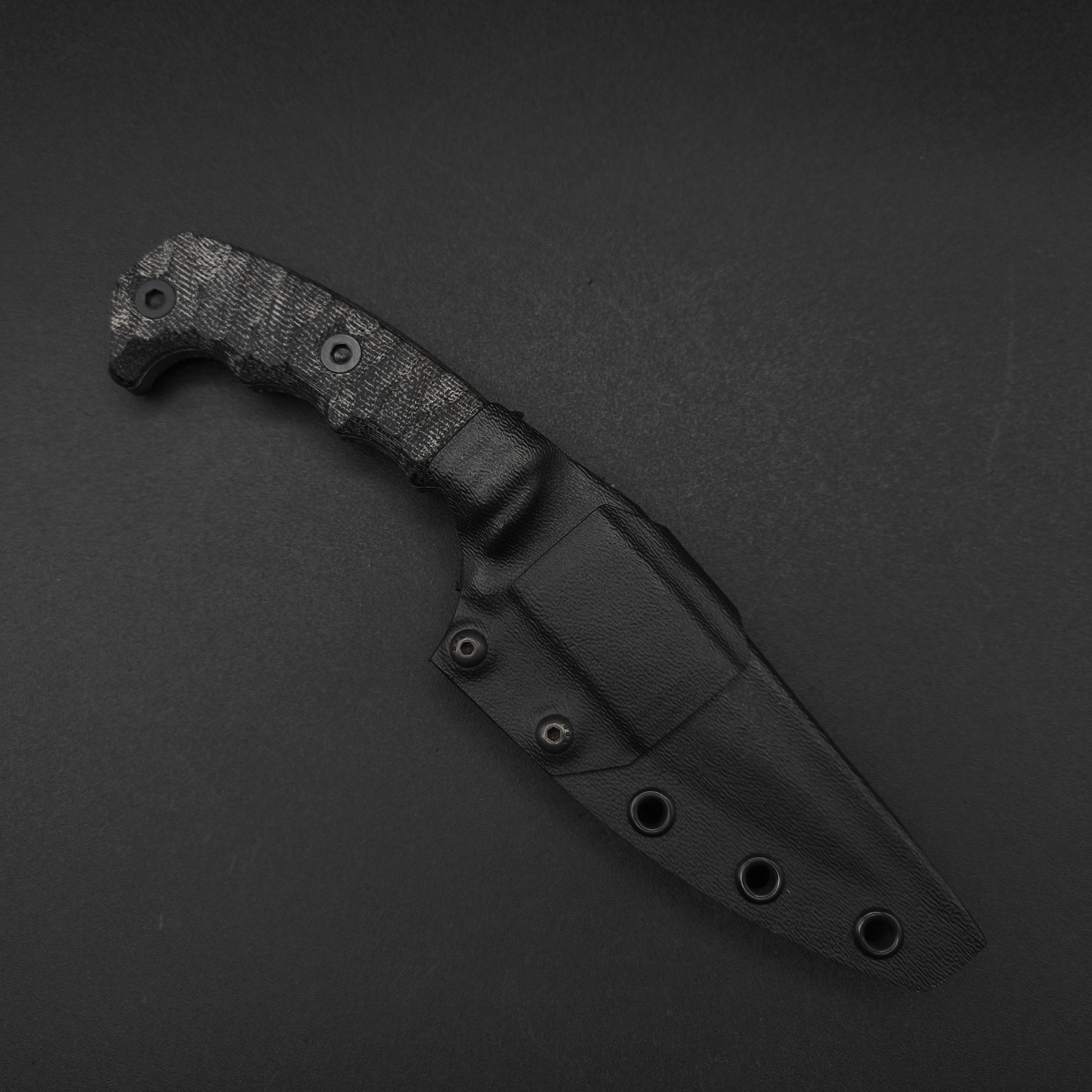 Half Face Blades HUMINT 4" Black Canvas Micarta 3