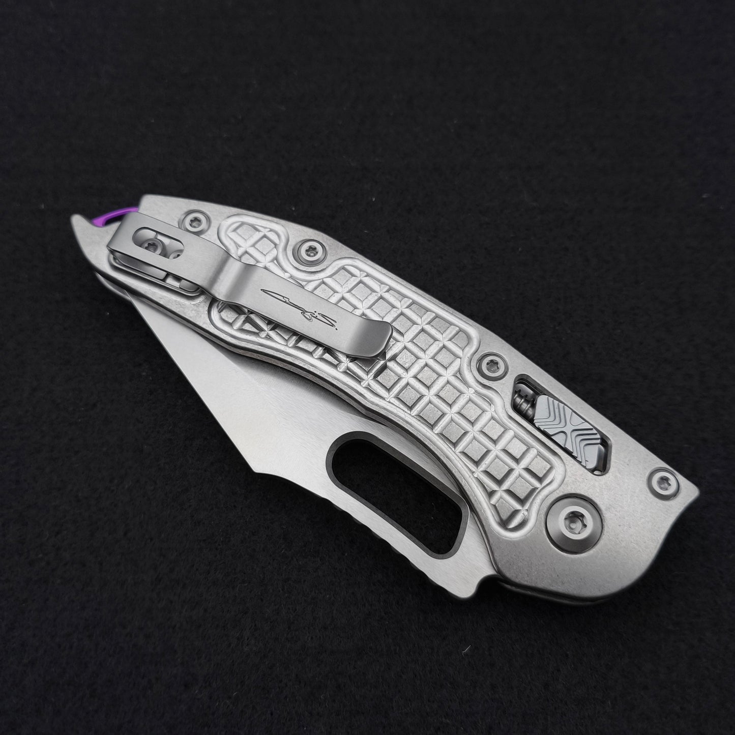 Microtech Stitch Ram Lok Frag Stonewash Marfione Select Purple