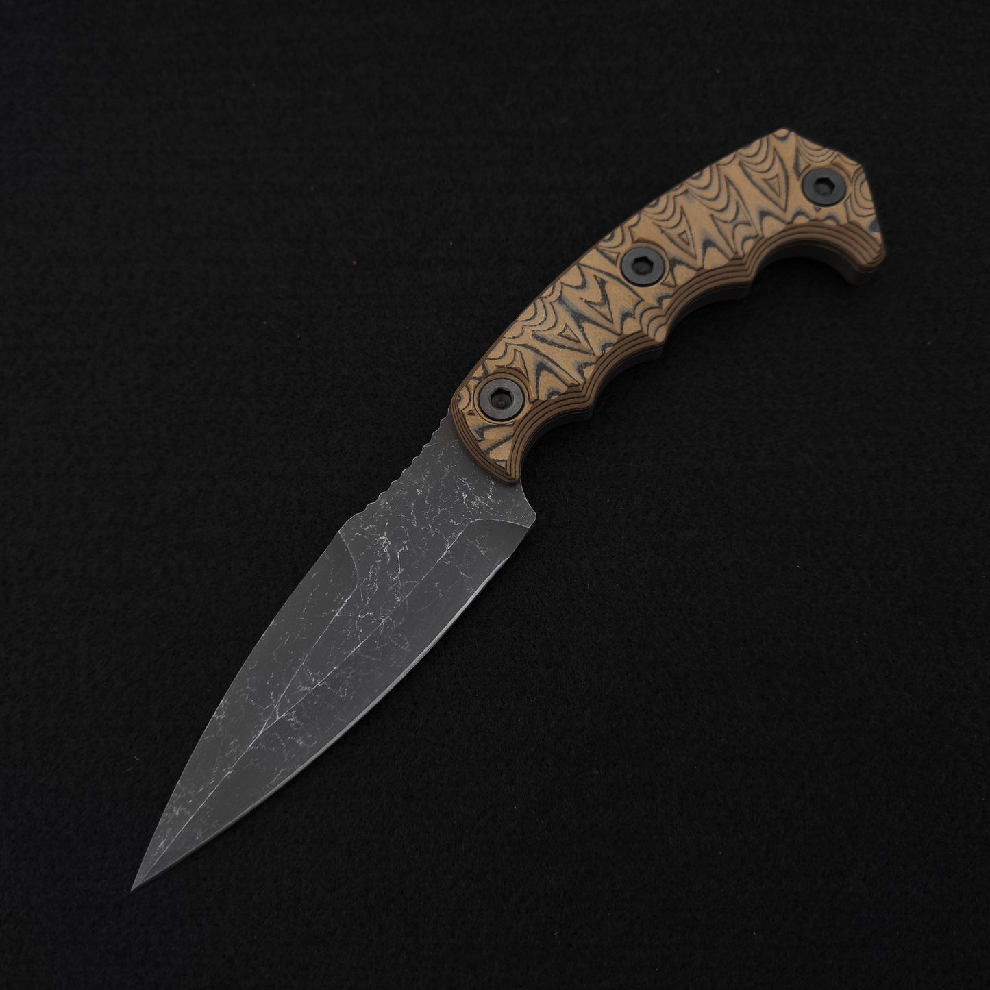 Half Face Blades HUMINT 4" SINGLE EDGE, Coyote & Black G10 2