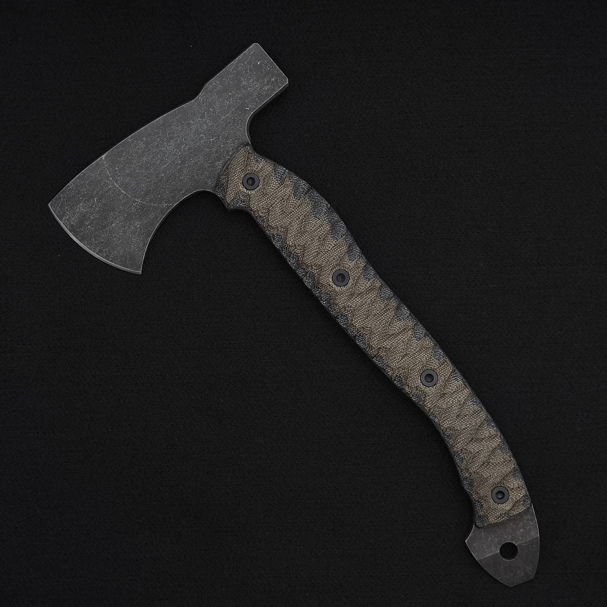 Half Face Blades Camp Hatchet OD Green/Black Canvas Micarta 2