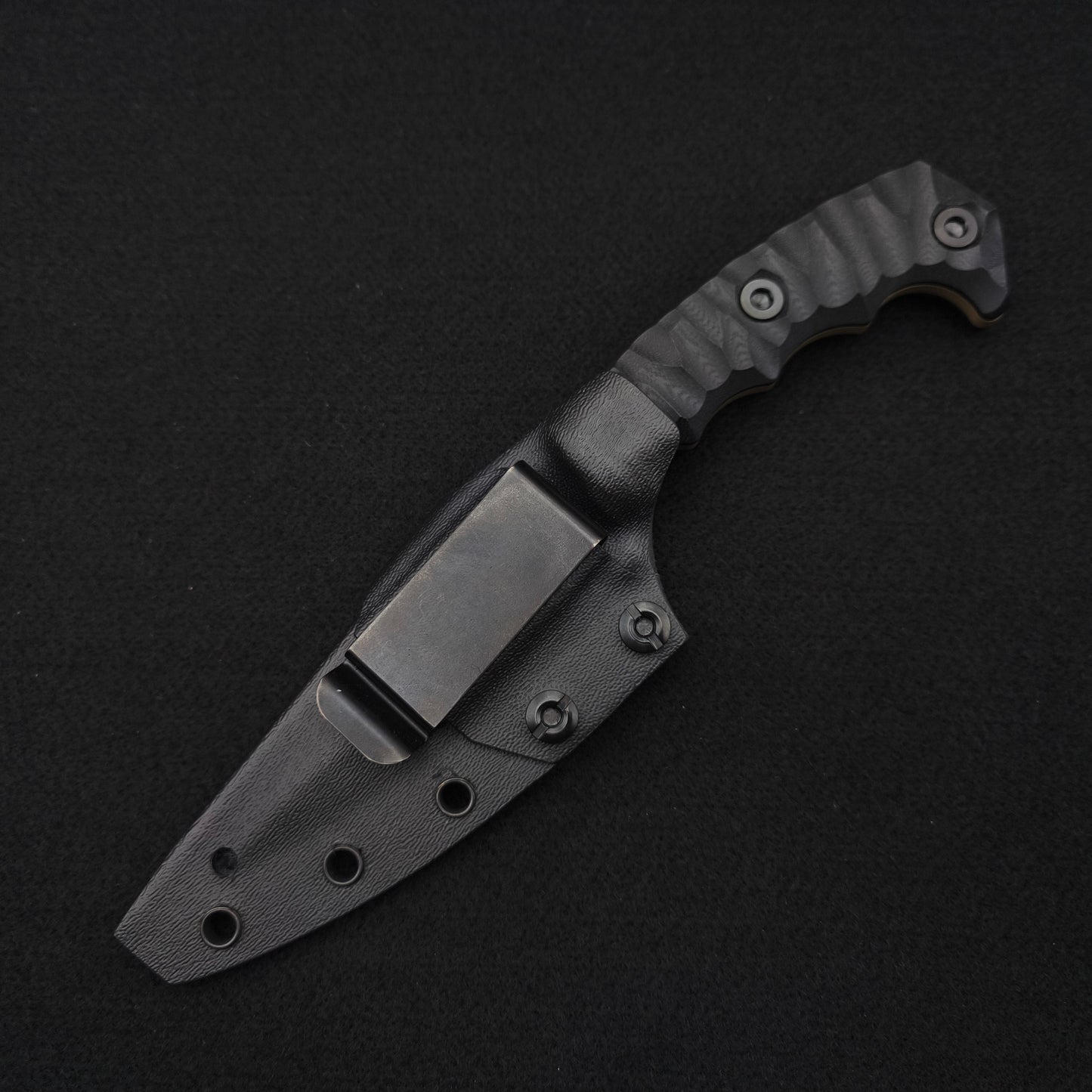 Half Face Blades HUMINT 4" Black G10, FDE Cerakote 4