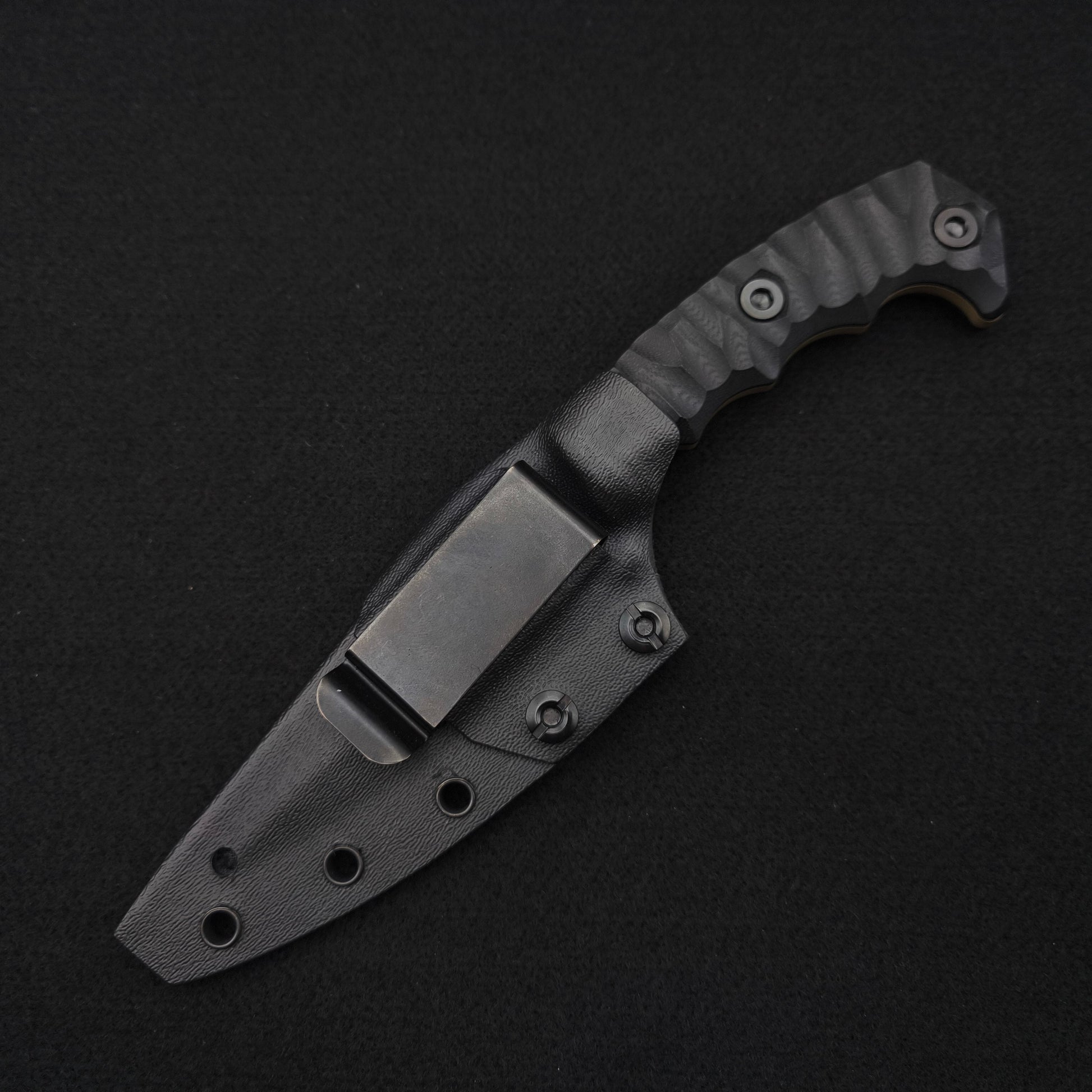 Half Face Blades HUMINT 4" Black G10, FDE Cerakote 4
