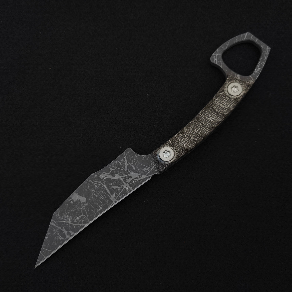 Half Face Blades SHPOS OD Green Canvas Micarta