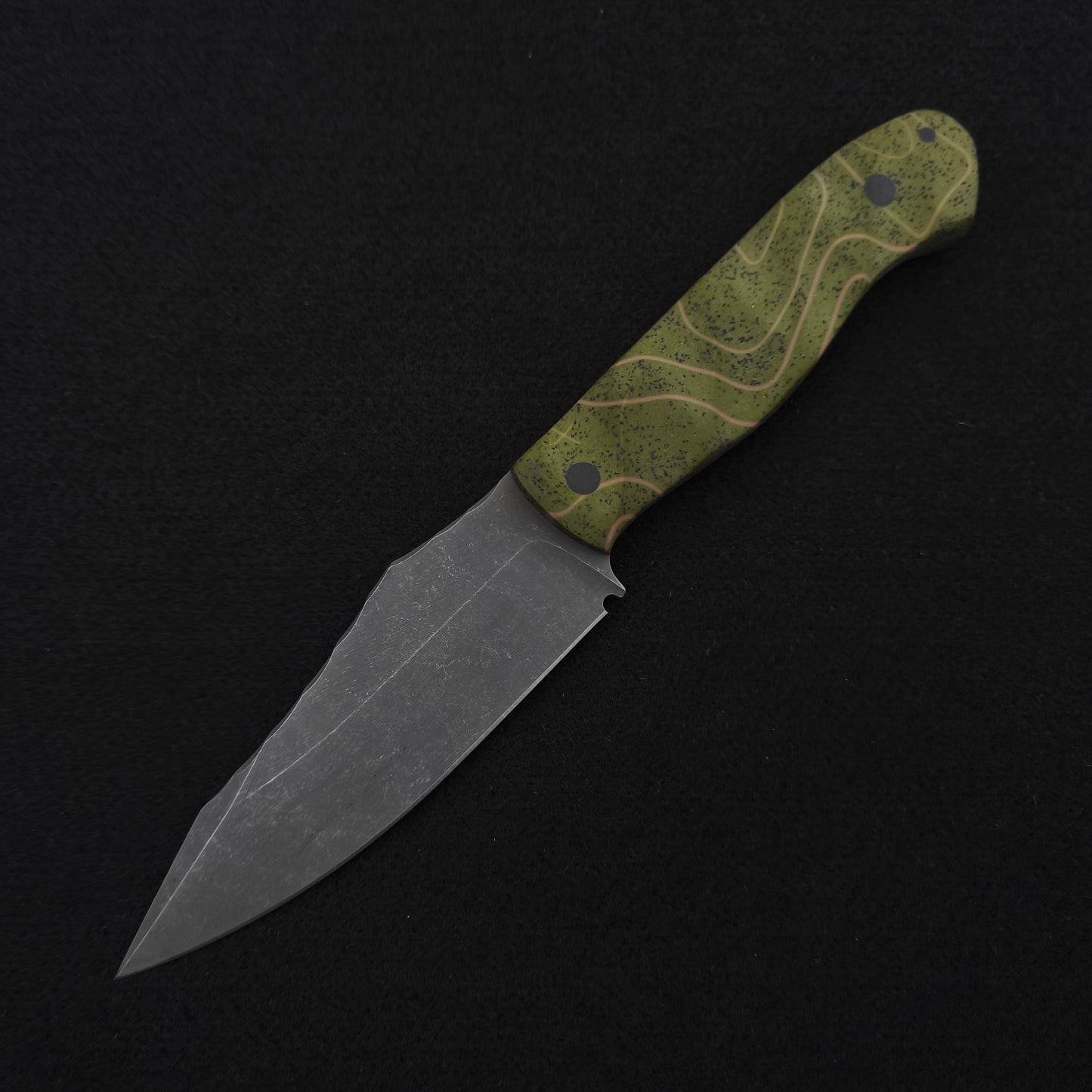 Half Face Blades Field Knife OD Green Topo GripX 2