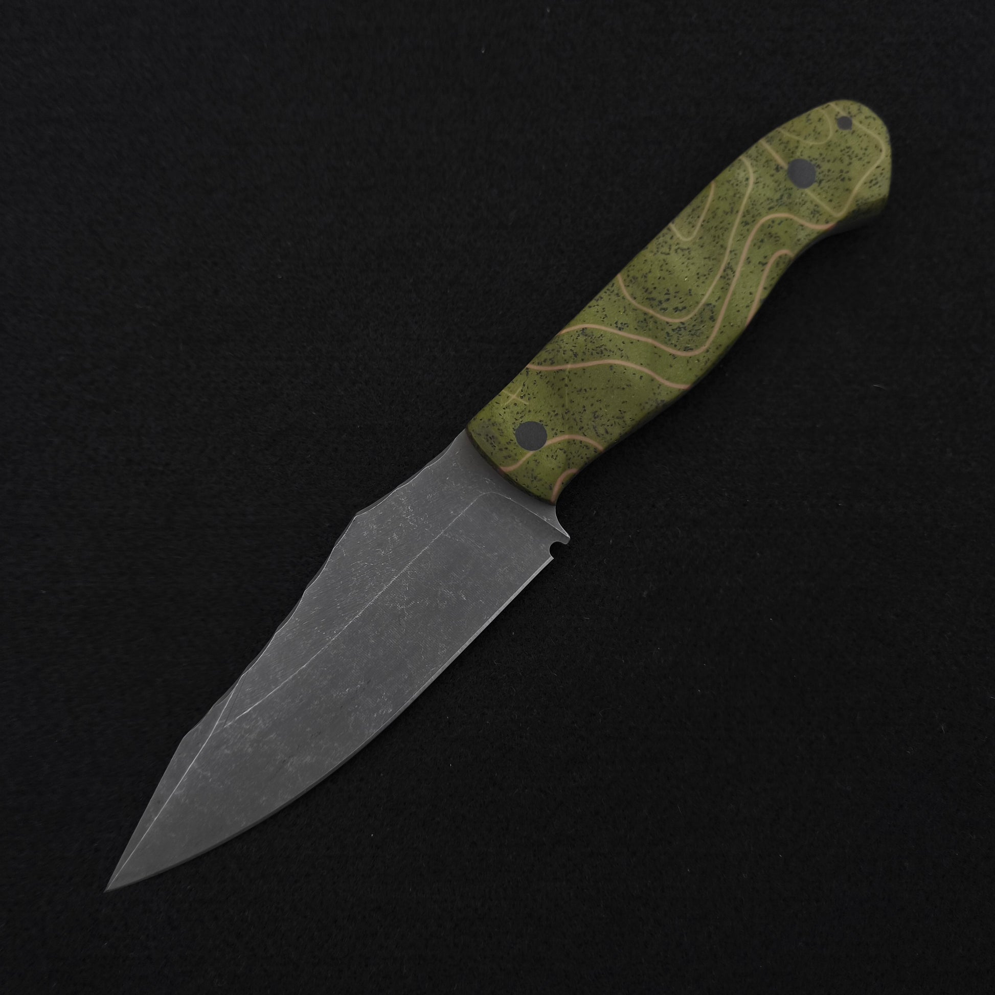 Half Face Blades Field Knife OD Green Topo GripX 2