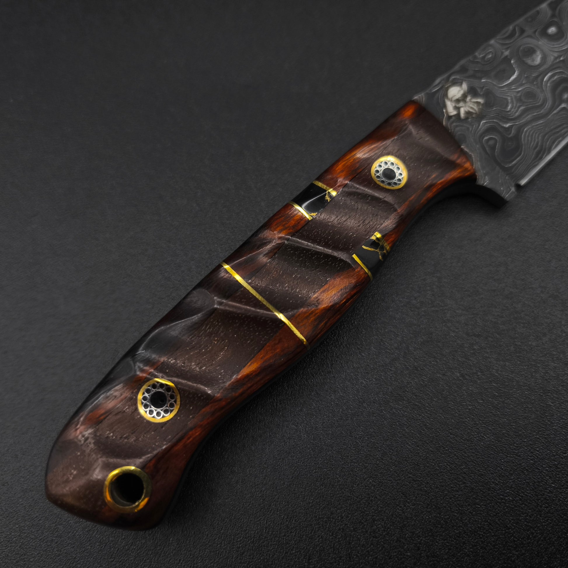 Sea Sick Blades Micro Fieldcraft Damascus Hawaiian Curly Koa 4