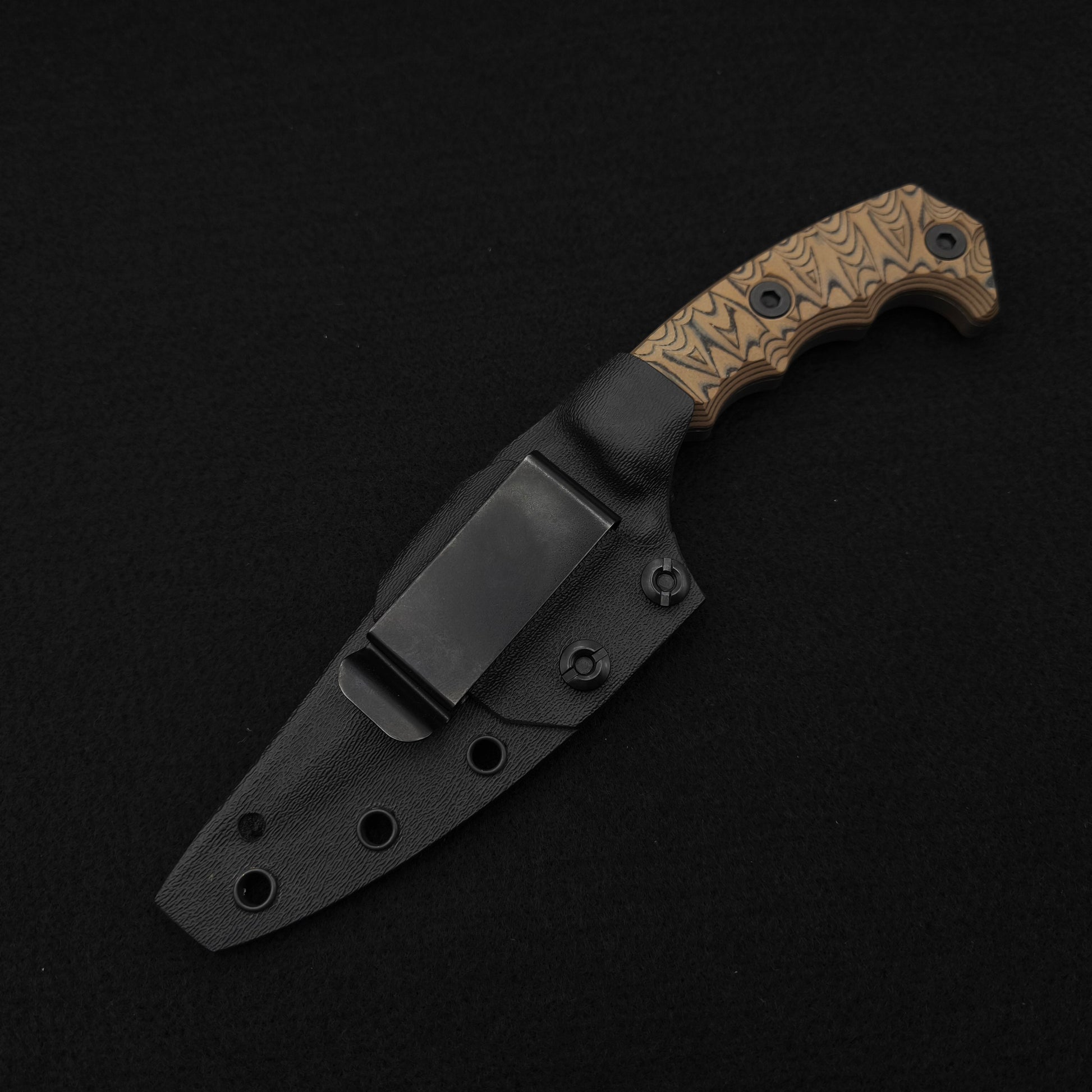 Half Face Blades HUMINT 4" SINGLE EDGE, Coyote & Black G10 4