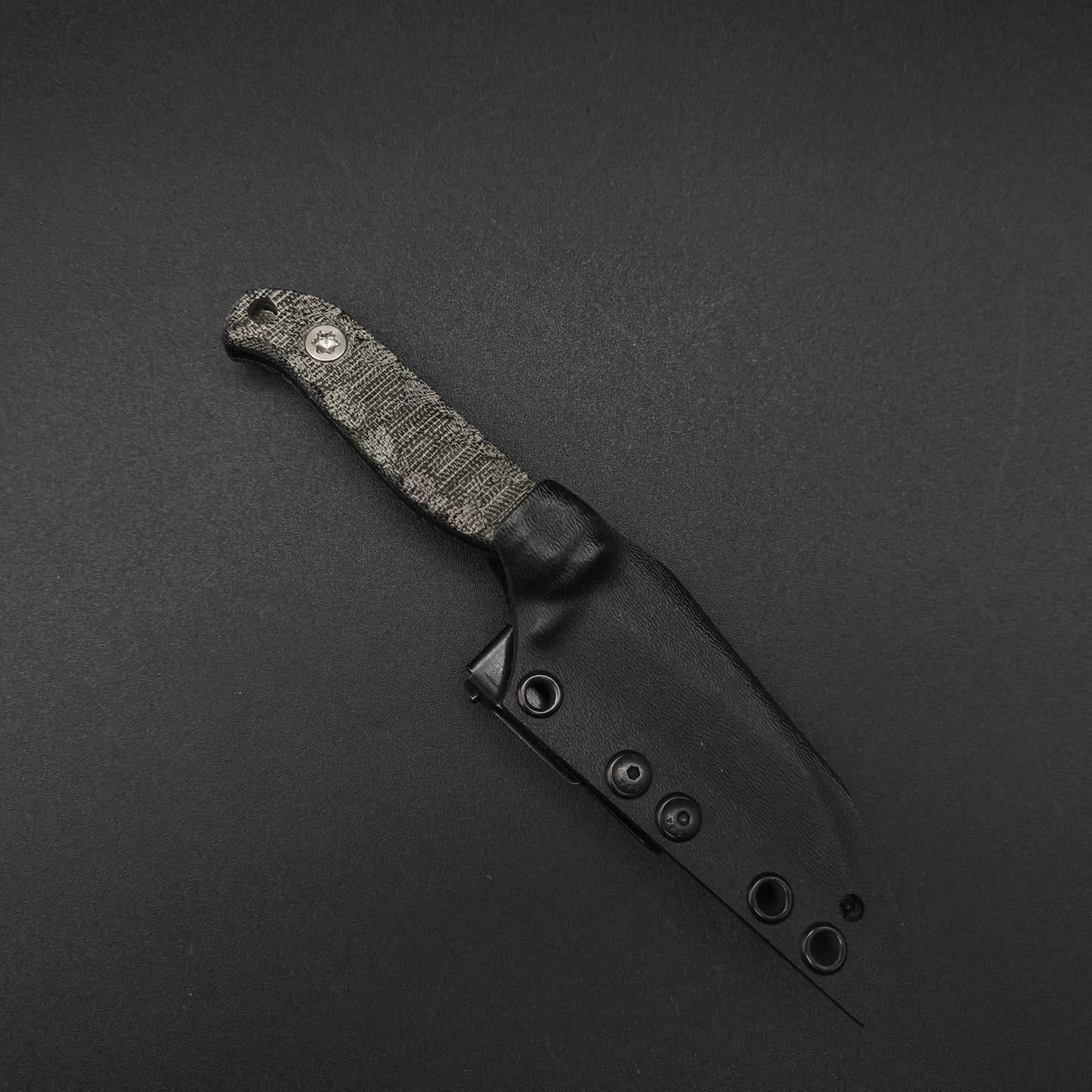 Half Face Blades Gula Gula Black canvas micarta, Armor Black cerakote 4