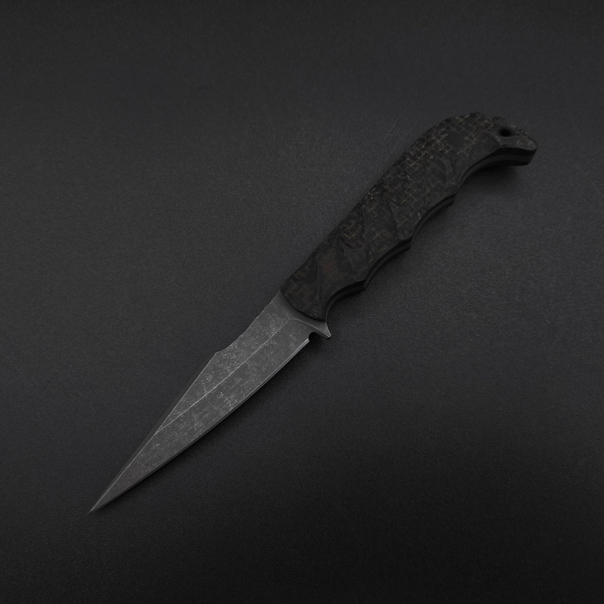 Half Face Blades Senator Black and Brown Burlap Micarta 2