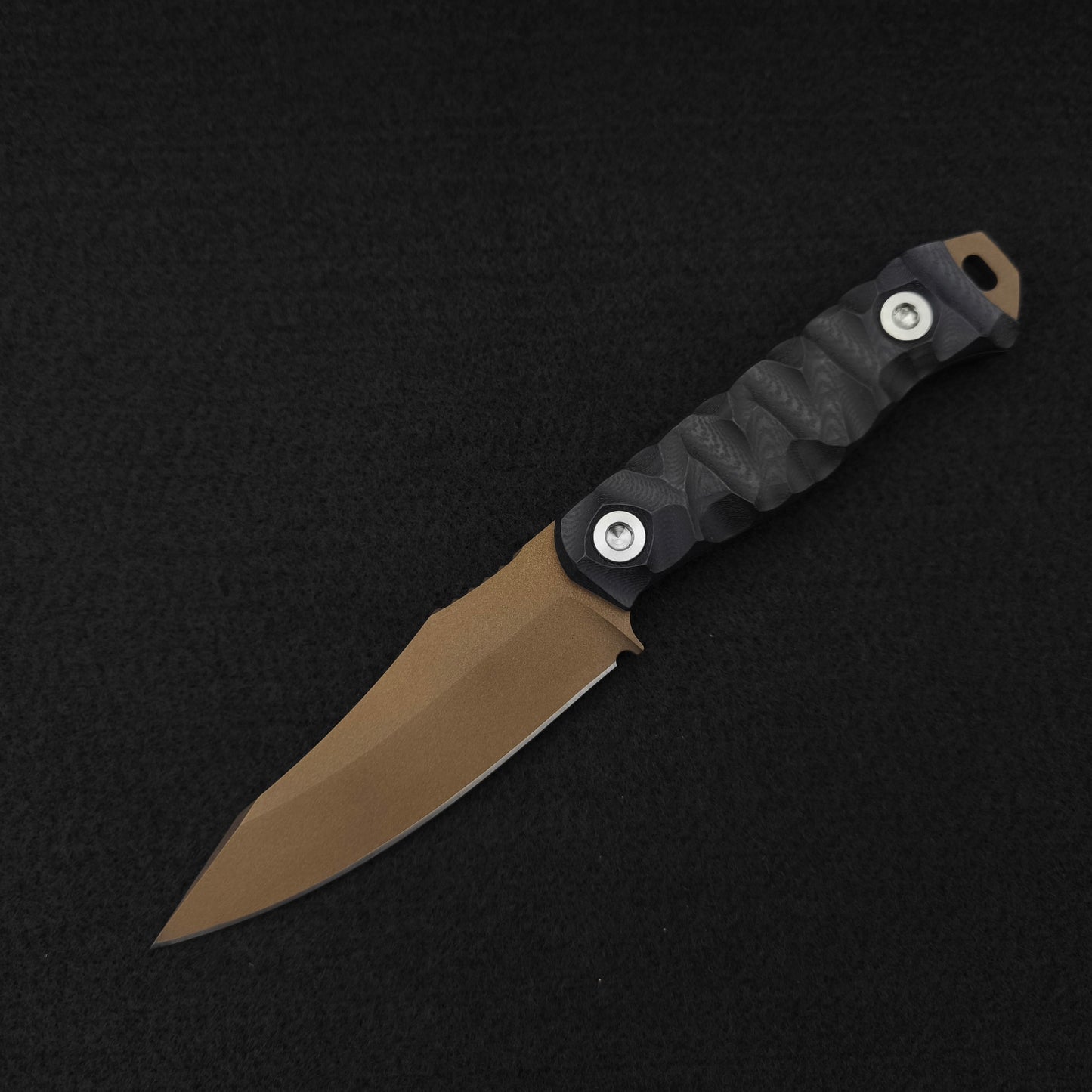 Half Face Blades Field Knife Jr Black G10, Midnight Bronze 2