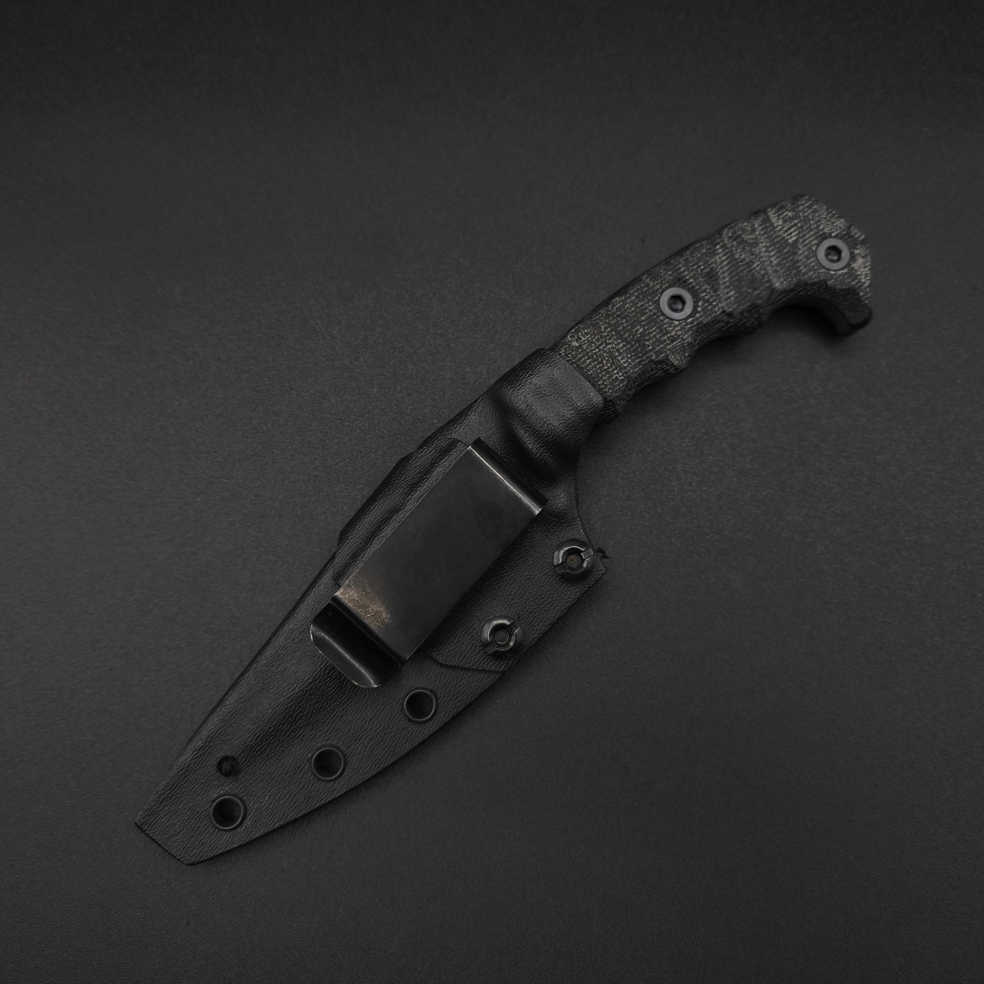 Half Face Blades HUMINT 4" Black Canvas Micarta 4