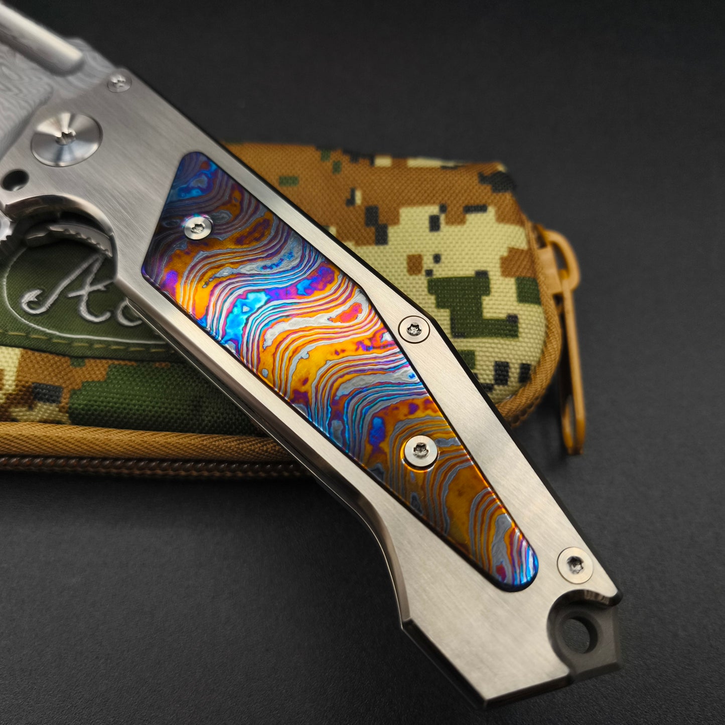 ADV Freak, Damascus, Satin with MokuTi