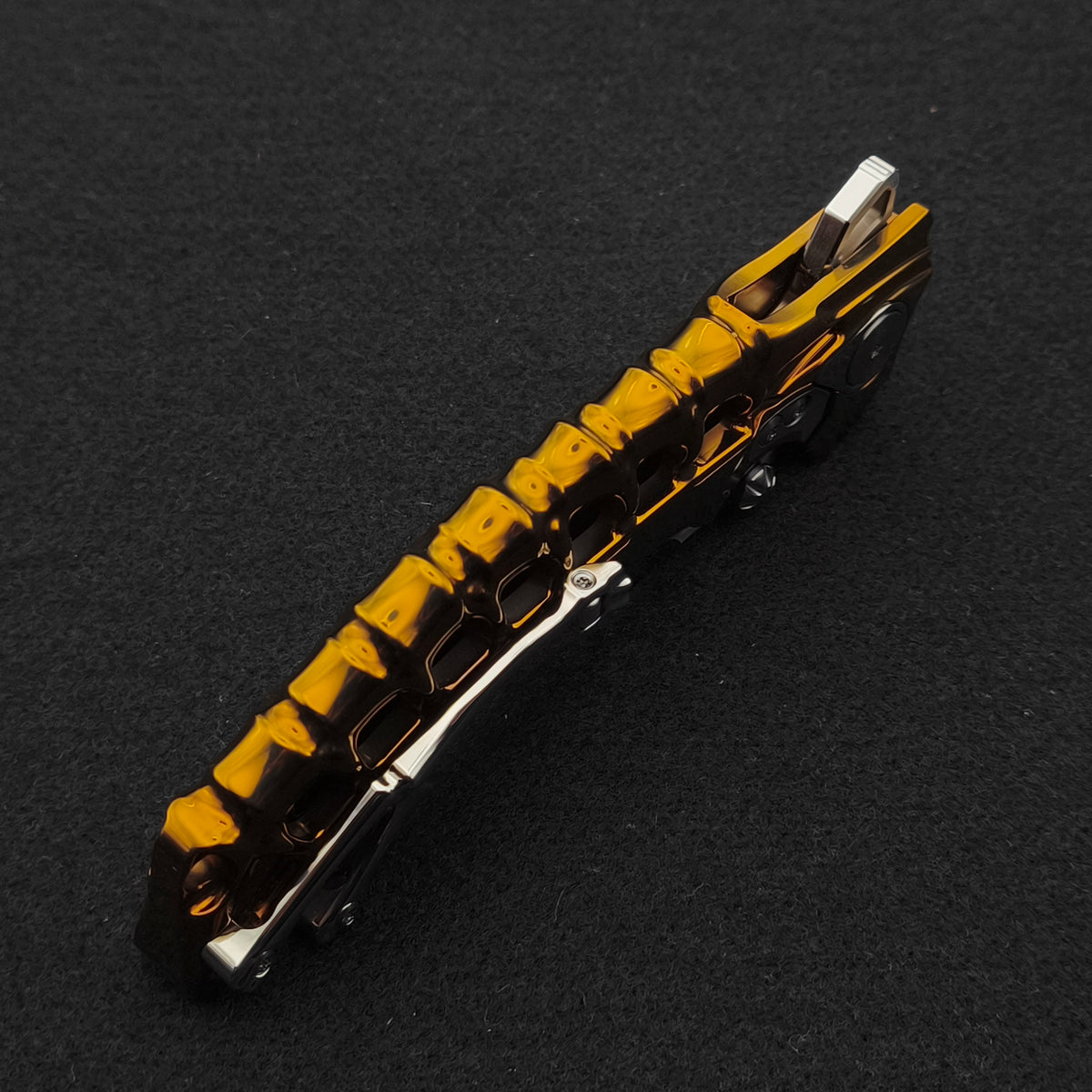 ADV Scavenger Gen 2, Integral Titanium Handle, Gold and Mirror finish, M390 4