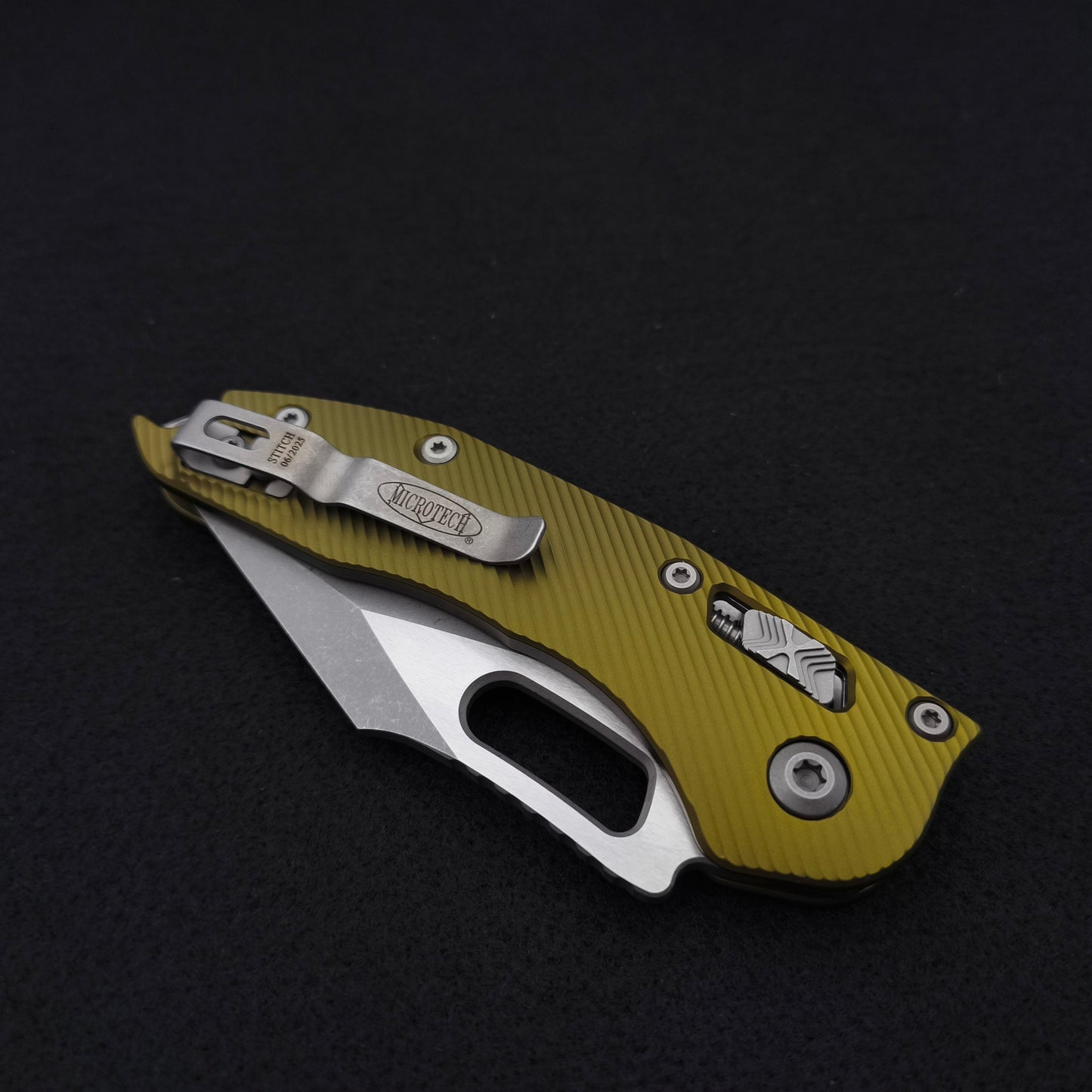 Microtech Stitch S/E Ram Lok OD Green Full Serrated M390MK Apocalyptic