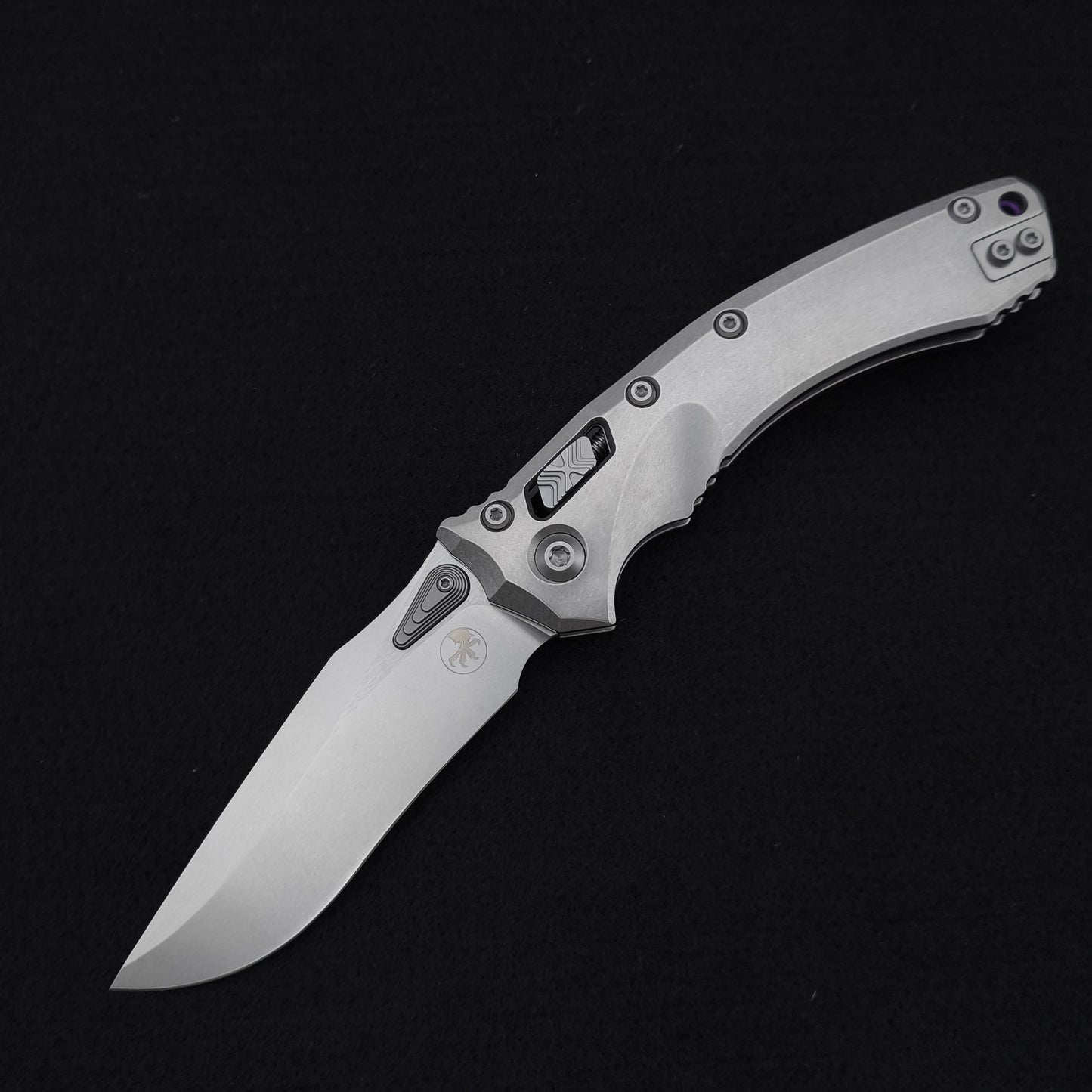 Microtech Amphibian Ram-Lok Stonewash Marfione Select Purple