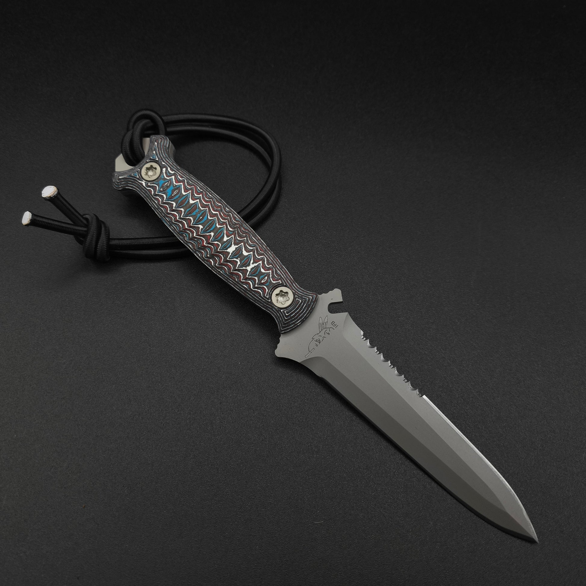 Half Face Blades Dive Knife, Nebula Carbon, Steel Grey Cerakote 1