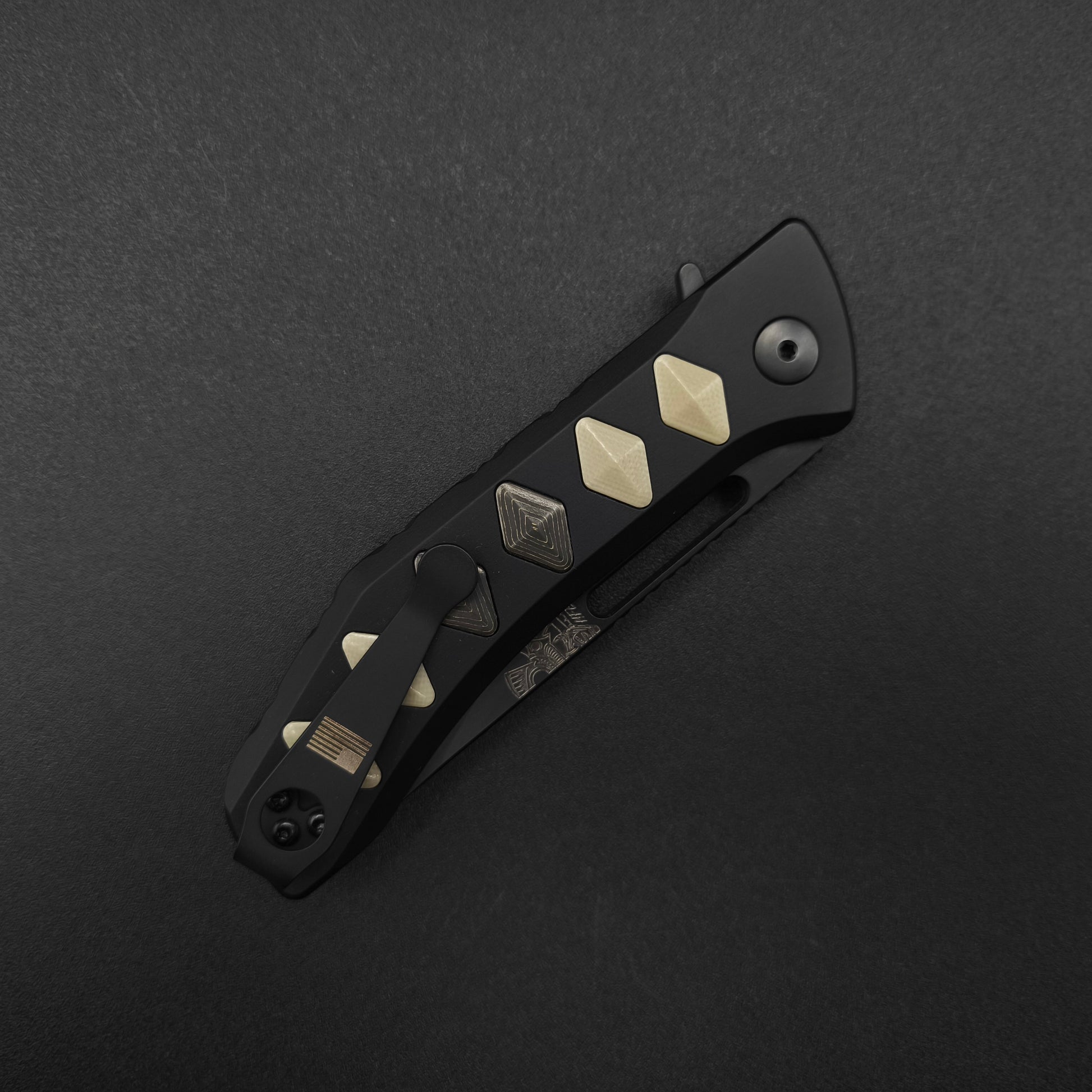 Half Face Blades Custom Kwaiken Folder Gold Camo Carbon 3