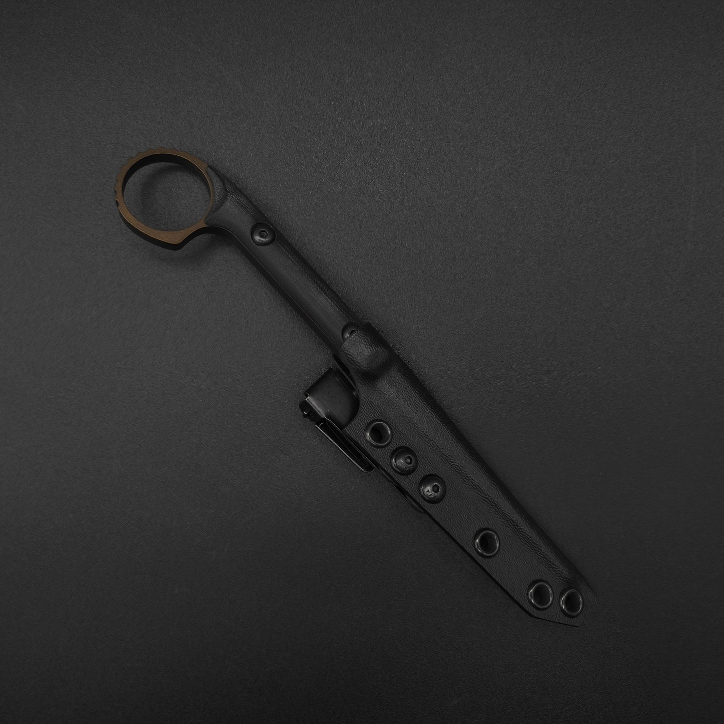 Half Face Blades Ring Cardiac Spike Black G10 Midnight Bronze Cerakote 3