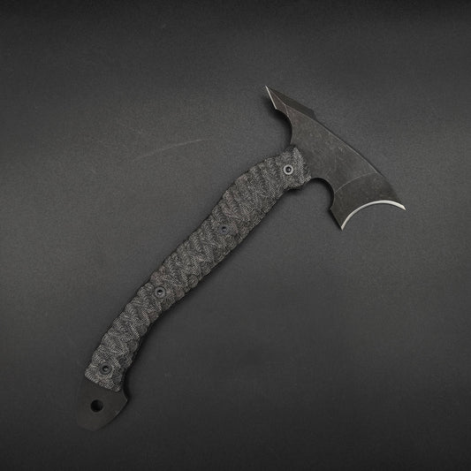 Half Face Blades Crescent Hawk Black Canvas Micarta