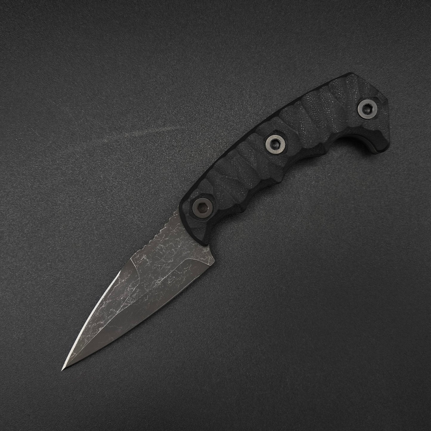 Half Face Blades HUMINT 3" Black G10 stonewashed 2