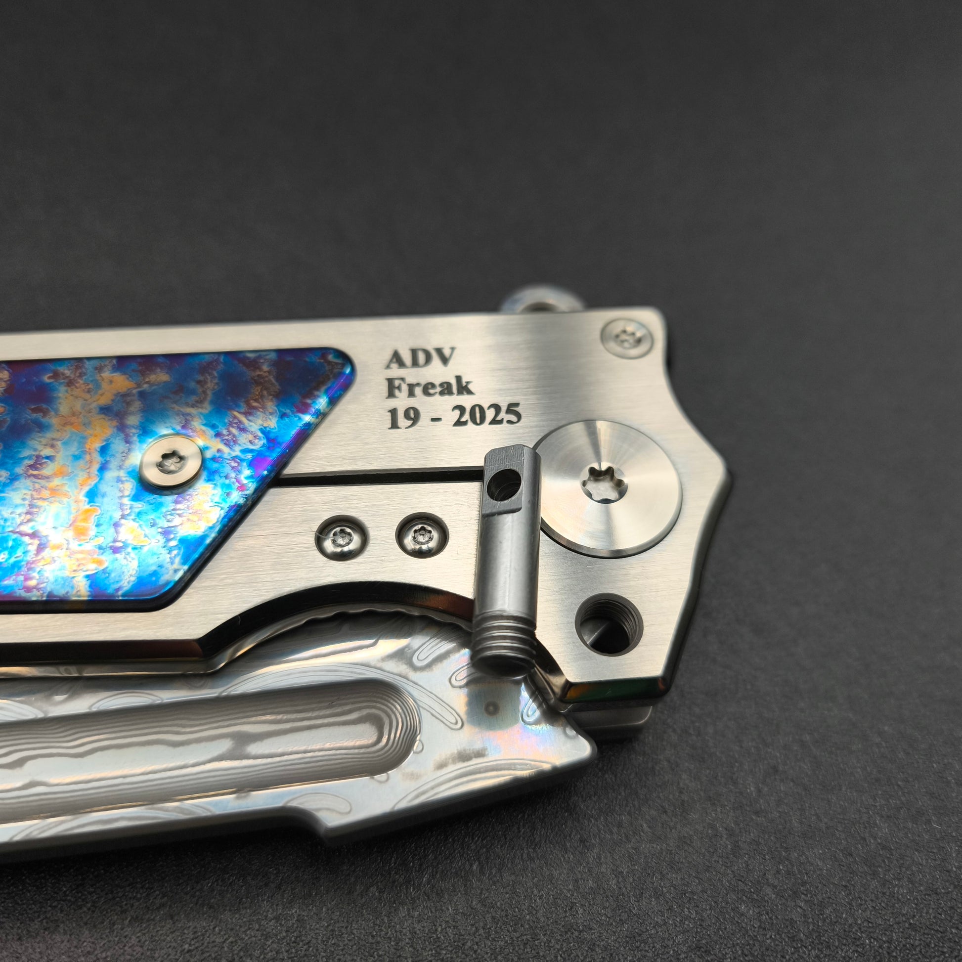 ADV Freak, Damascus, Satin with Acid Rain 6