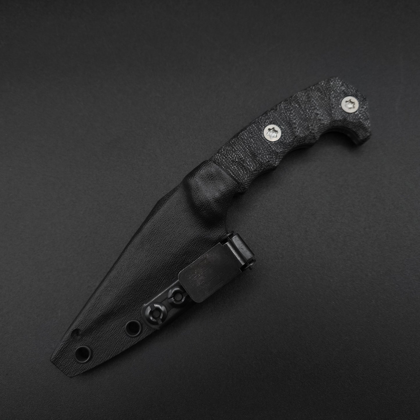 Half Face Blades HUMINT 3" Black Canvas Micarta, Midnight Bronze 4