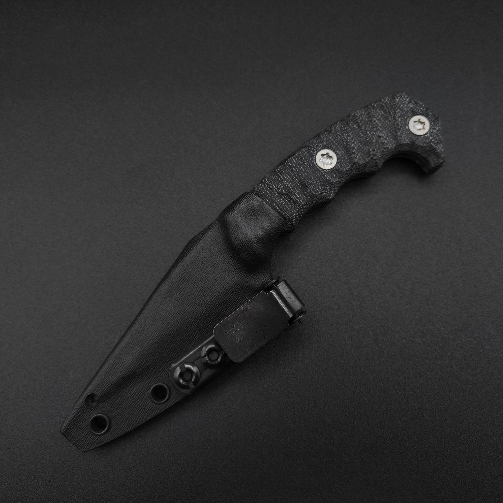 Half Face Blades HUMINT 3" Black Canvas Micarta, Midnight Bronze 4